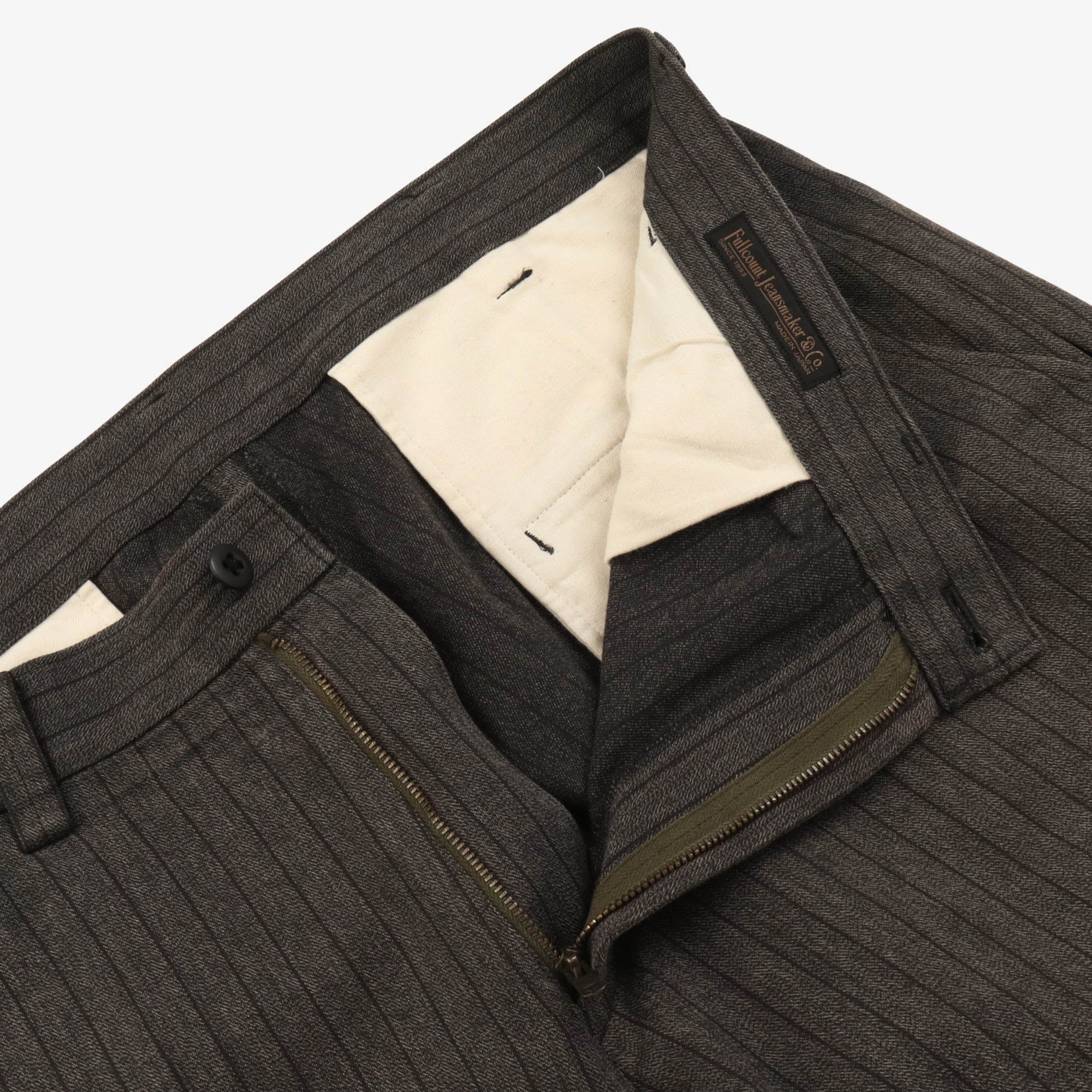 1335 Covert Stripe Tapered Trousers (38W x 27L) - Image 5