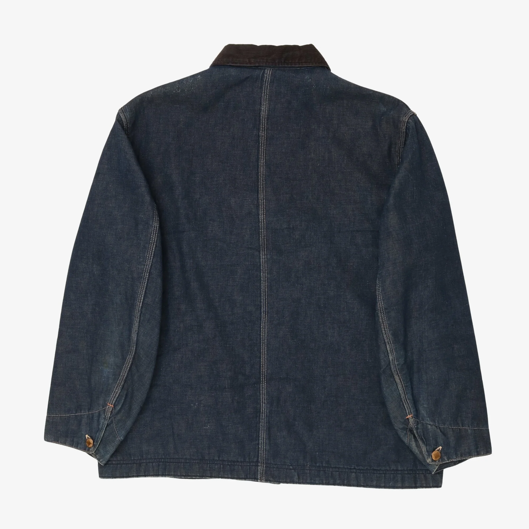 1940s Blanket Lined Denim Chore Coat - Image 2