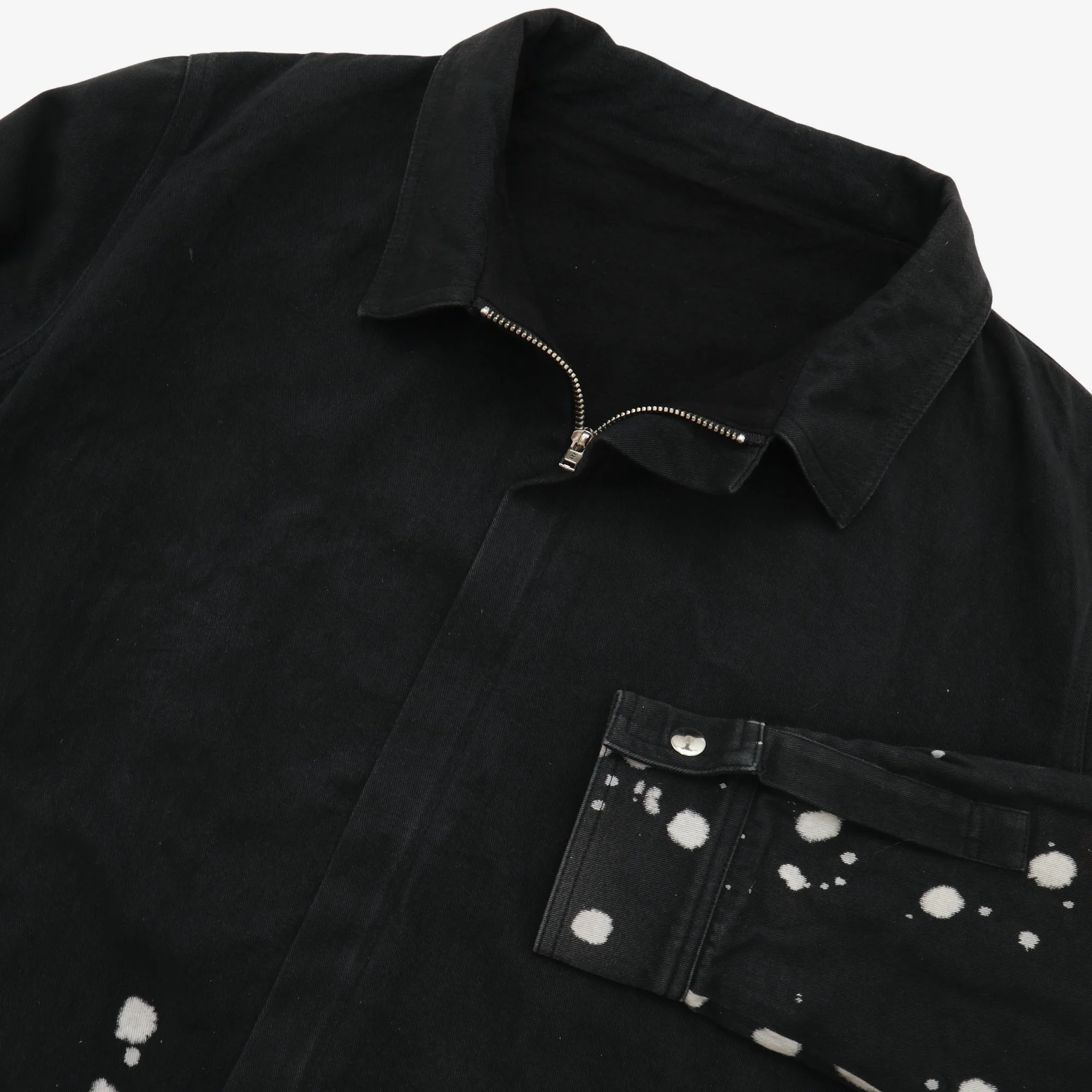 Bleach Splattered Cotton Canvas Jacket - Image 3