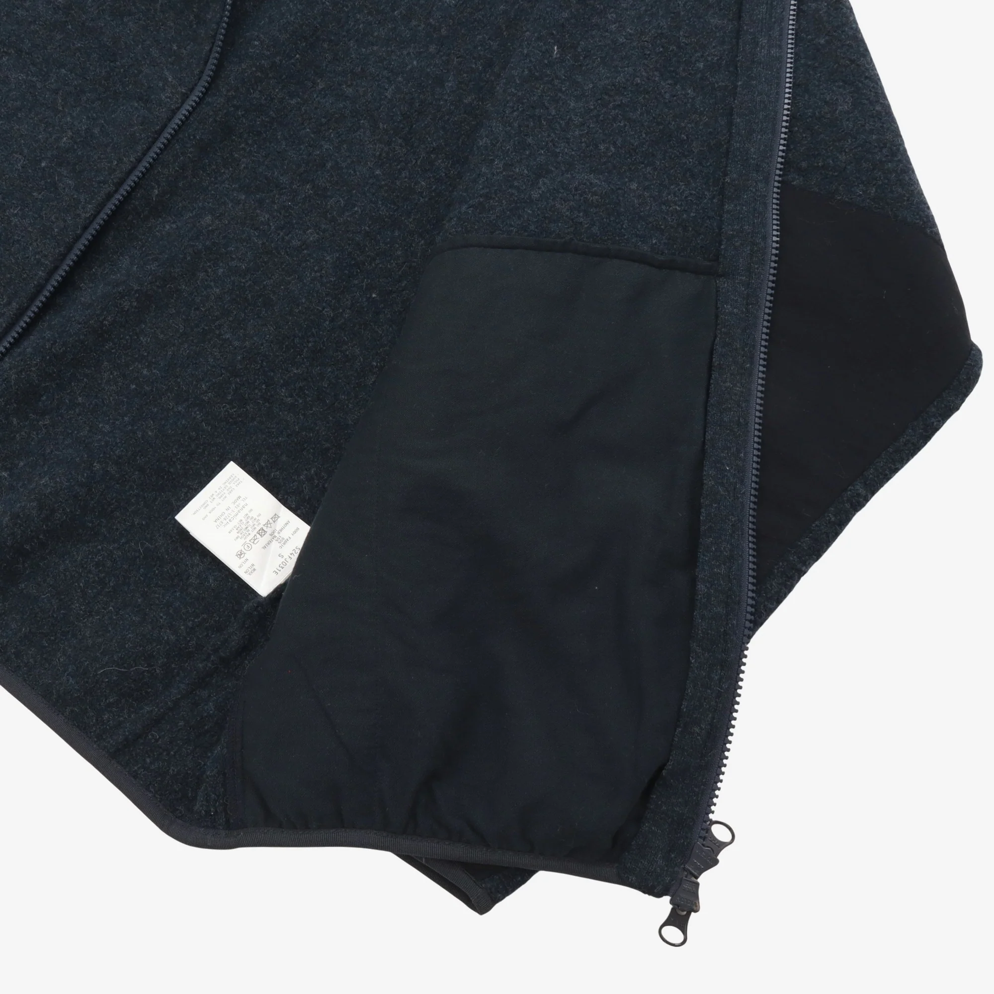 Boiled Wool Zip Up Sweatshirt - Image 4