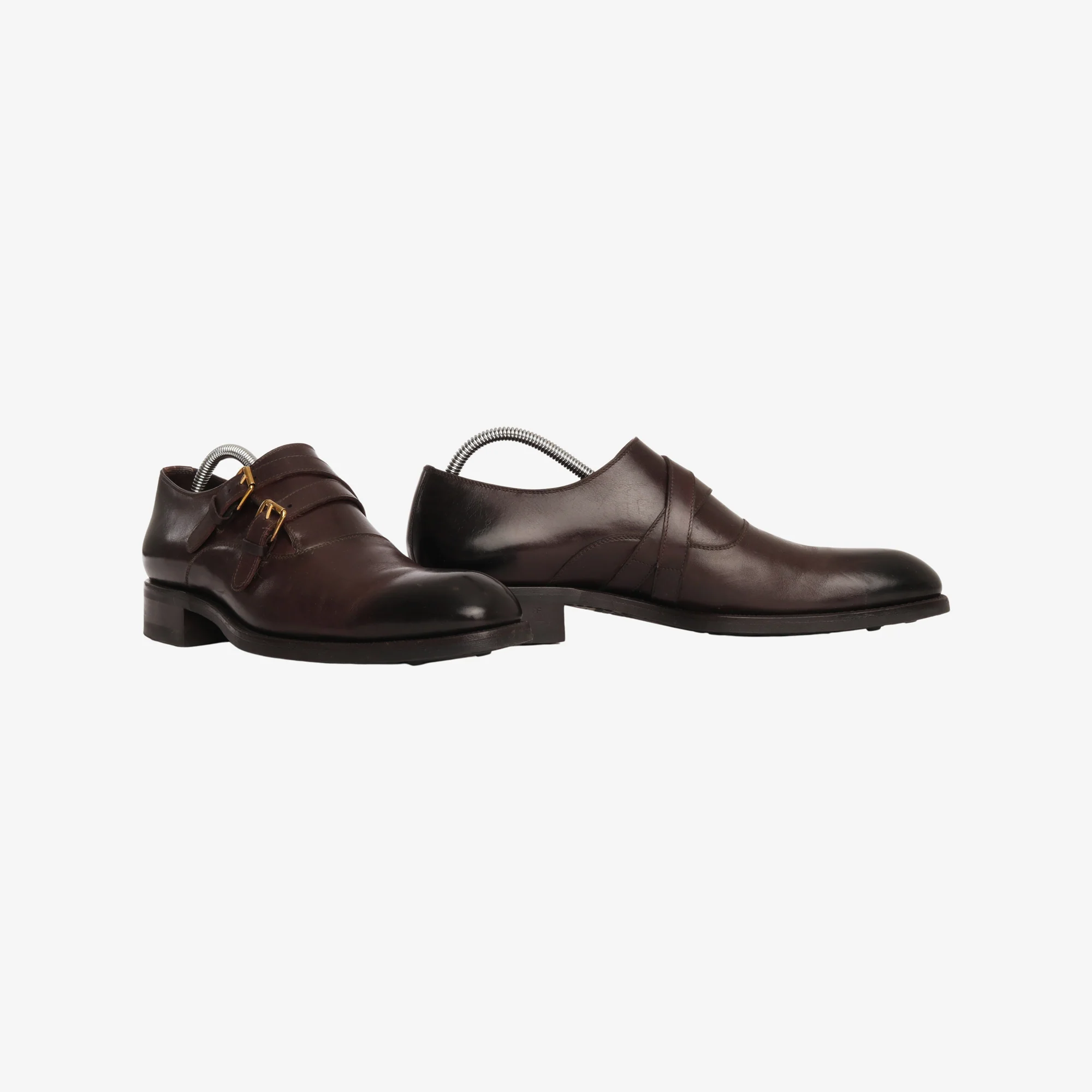 Burnished Leather Monk Straps + Trees - Image 2