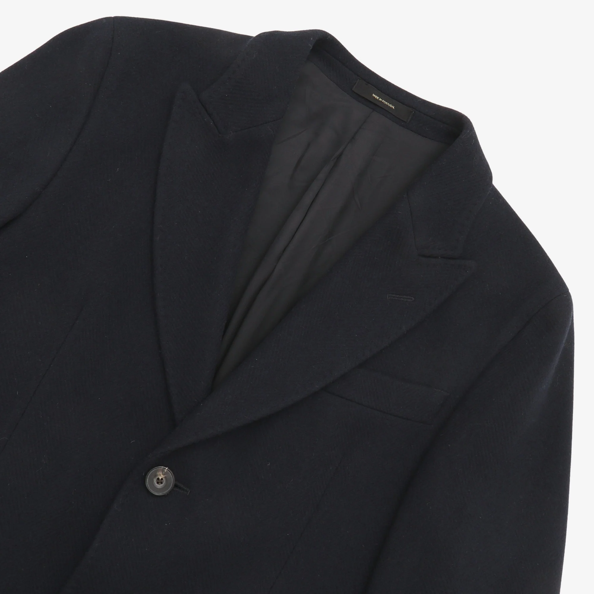 Cashmere Blend Lapel Long Coat - Image 3