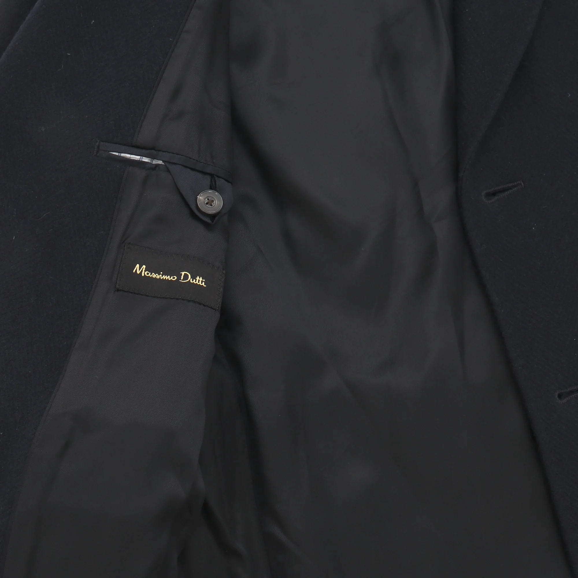 Cashmere Blend Lapel Long Coat - Image 4