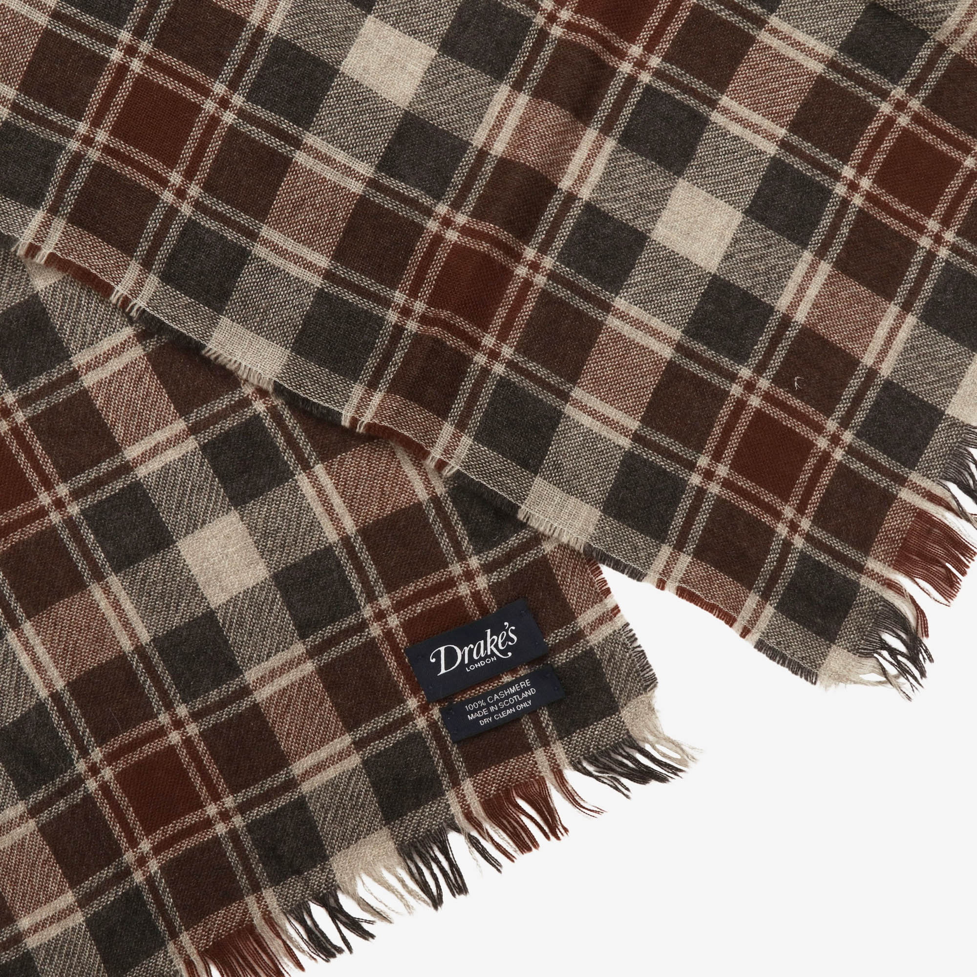 Check Cashmere Scarf - Image 3