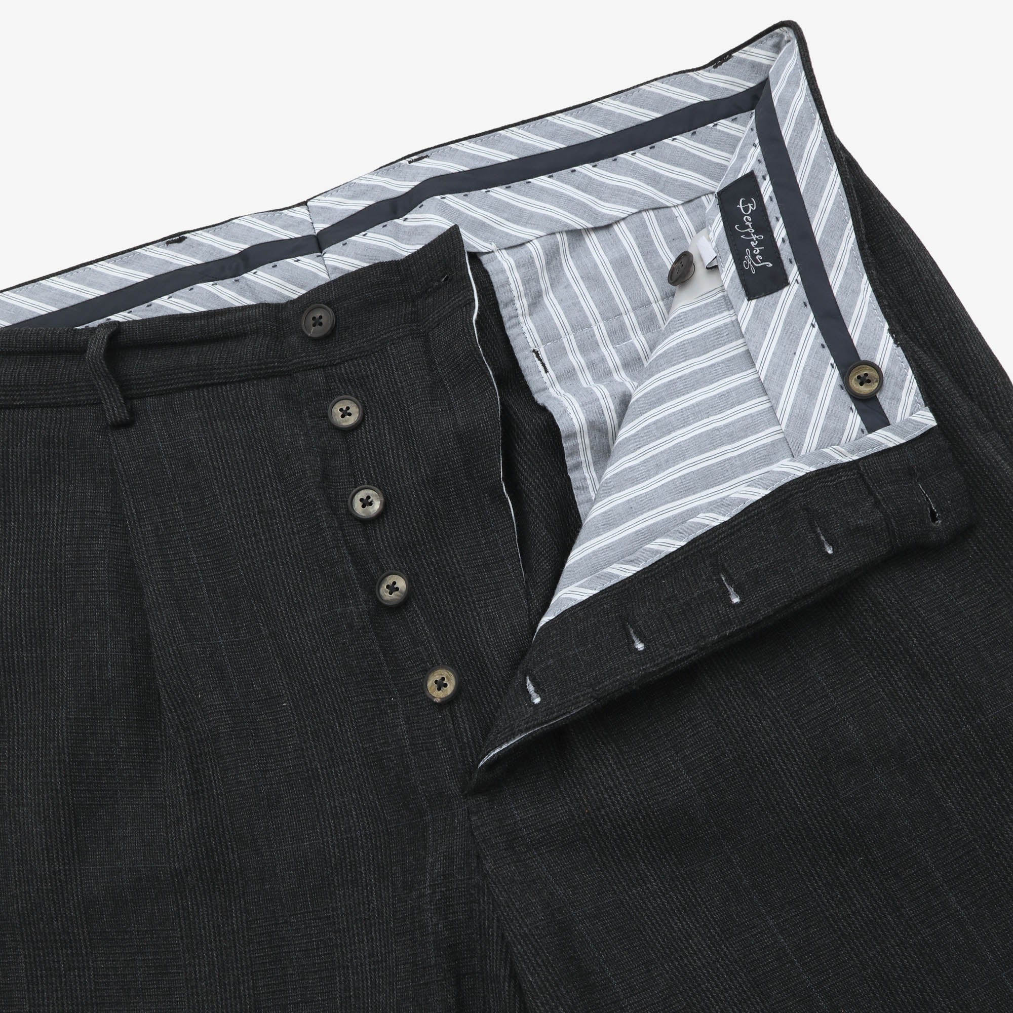 Check Wool Linen Blend Pant (36W X 30L) - Image 3
