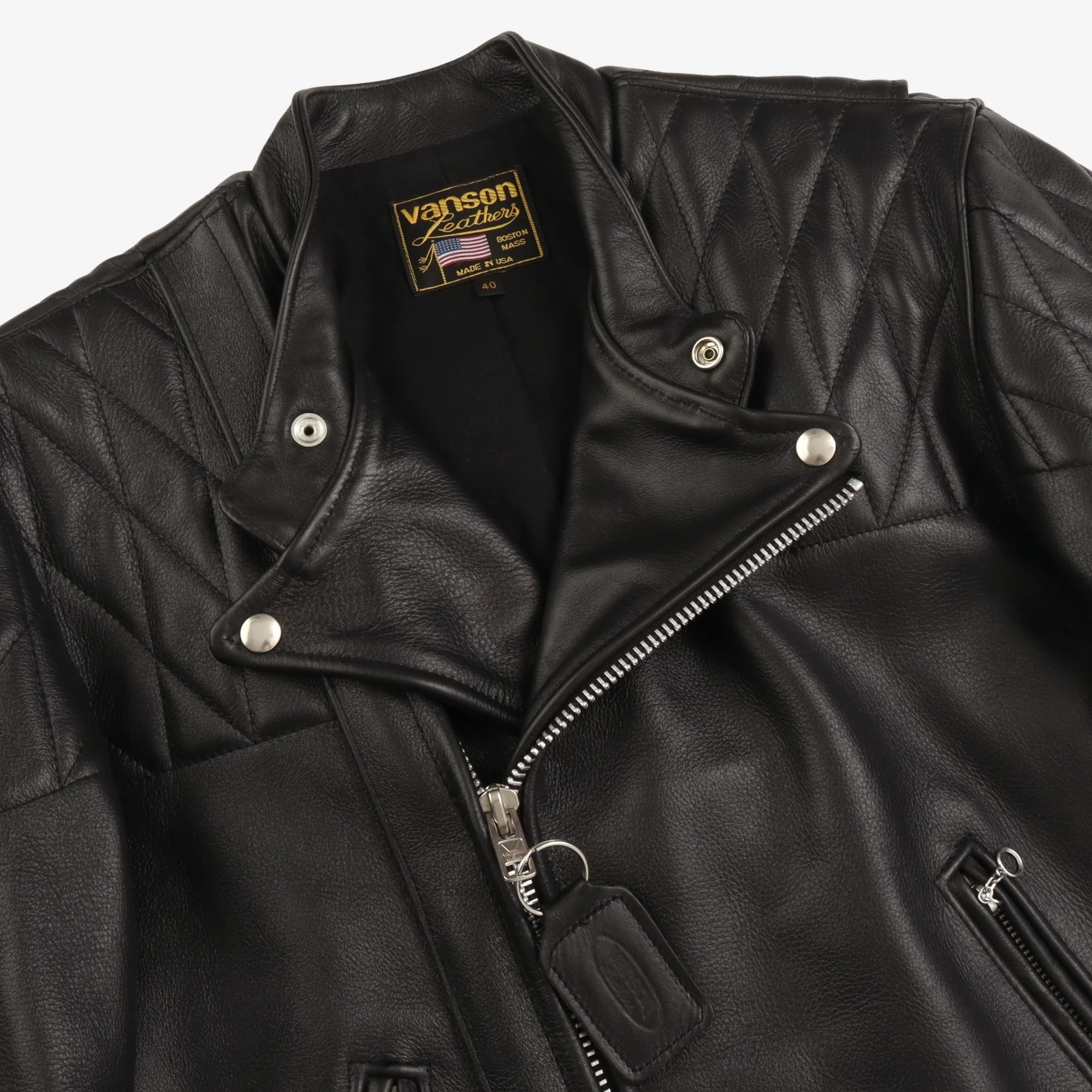 Chopper Leather Motorcycle Jacket - Image 3