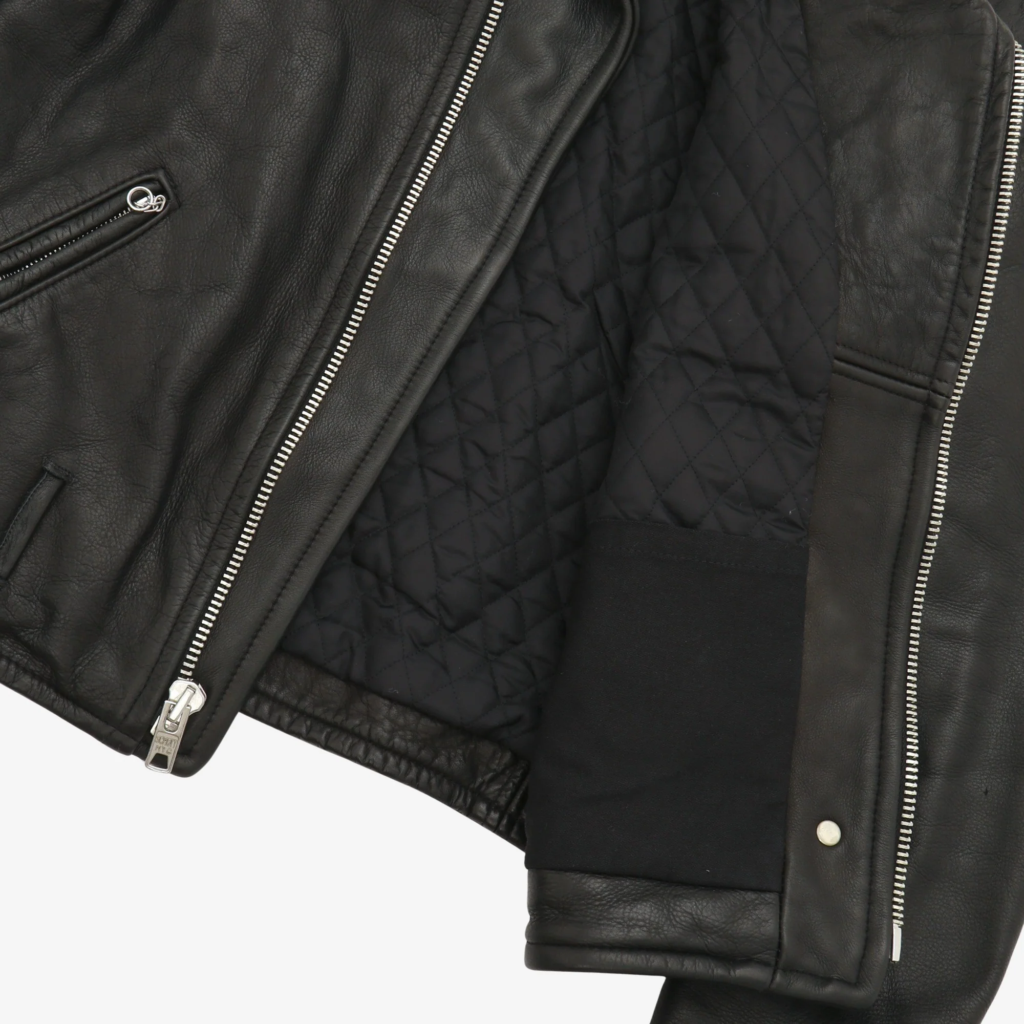 Classic Perfecto Leather Motorcycle Jacket - Image 4