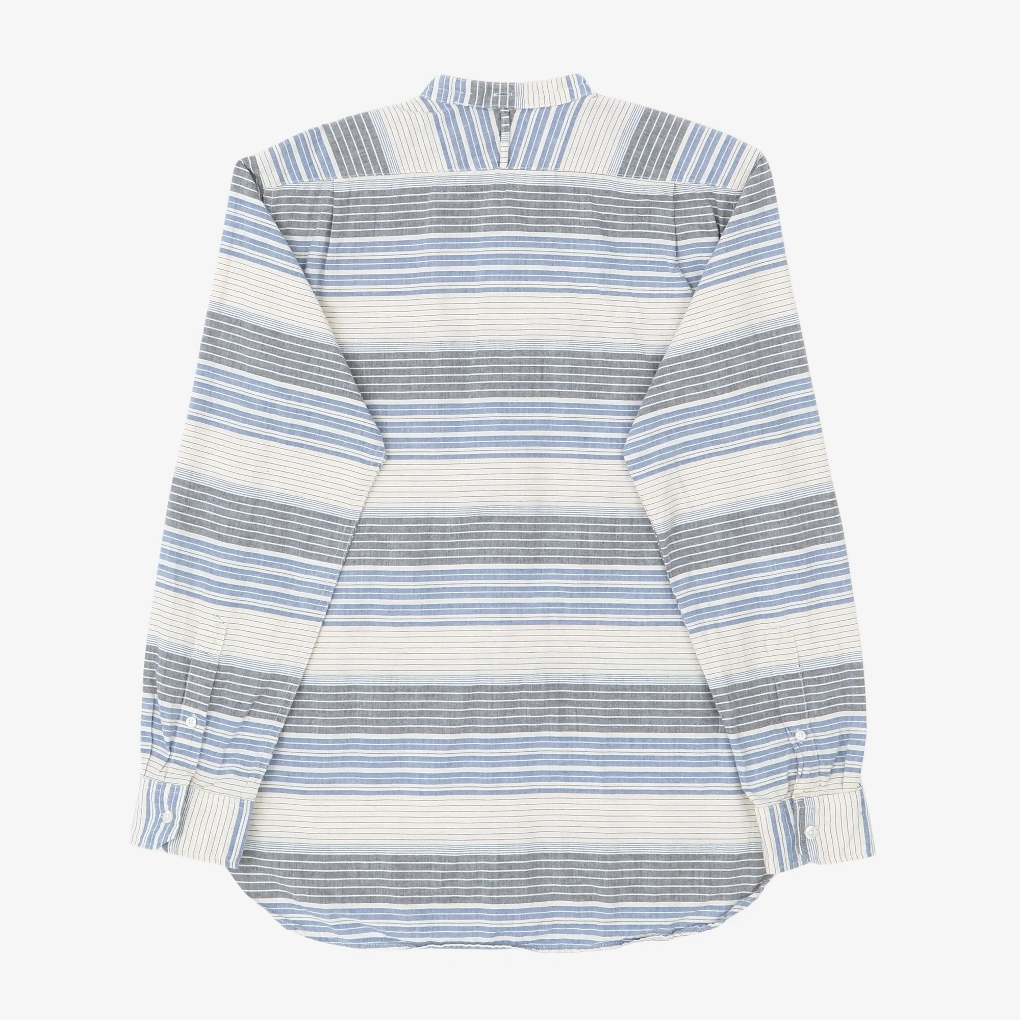 Collarless Stripe Shirt - Image 2