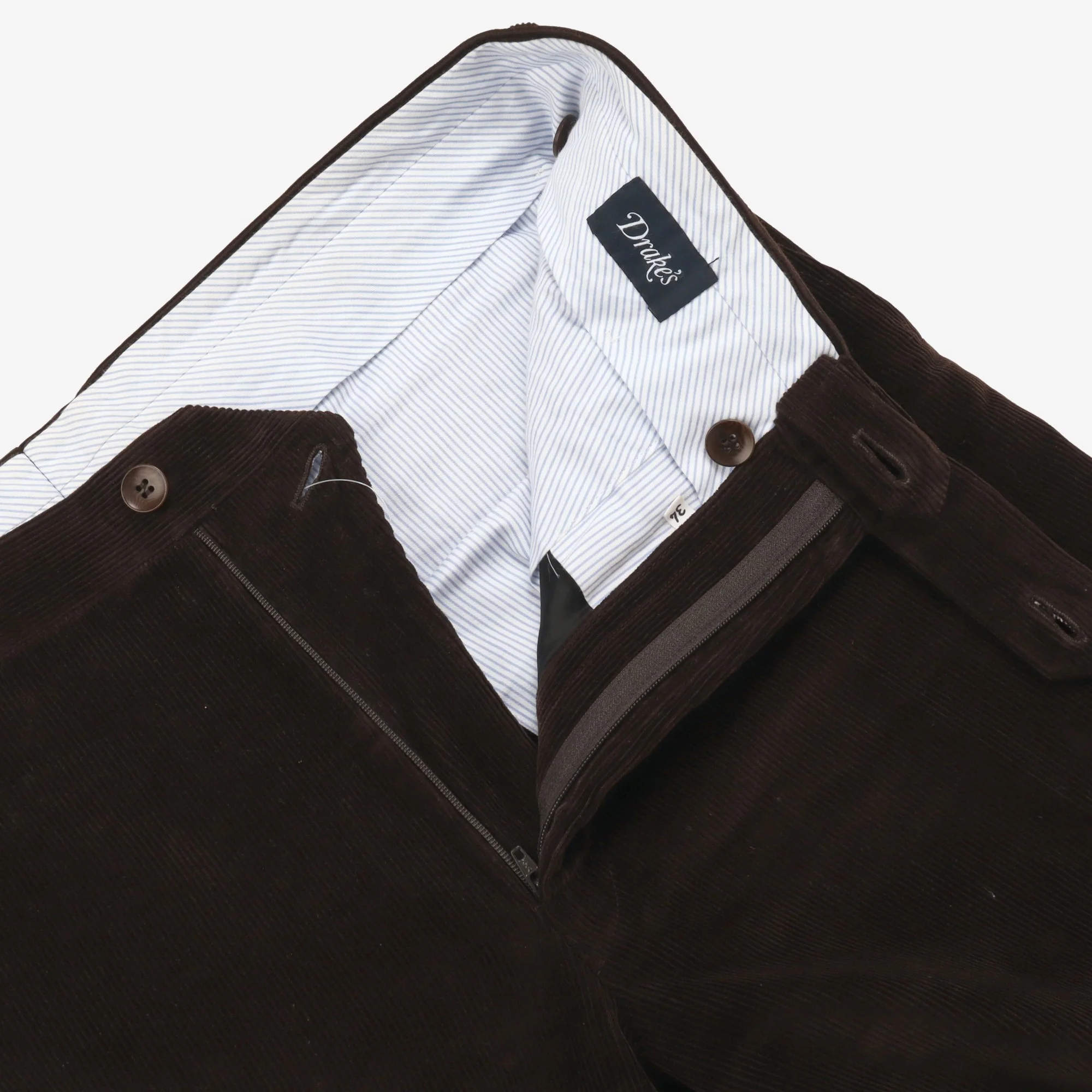 Corduroy Flat Front Trouser (34W x 36L) - Image 3