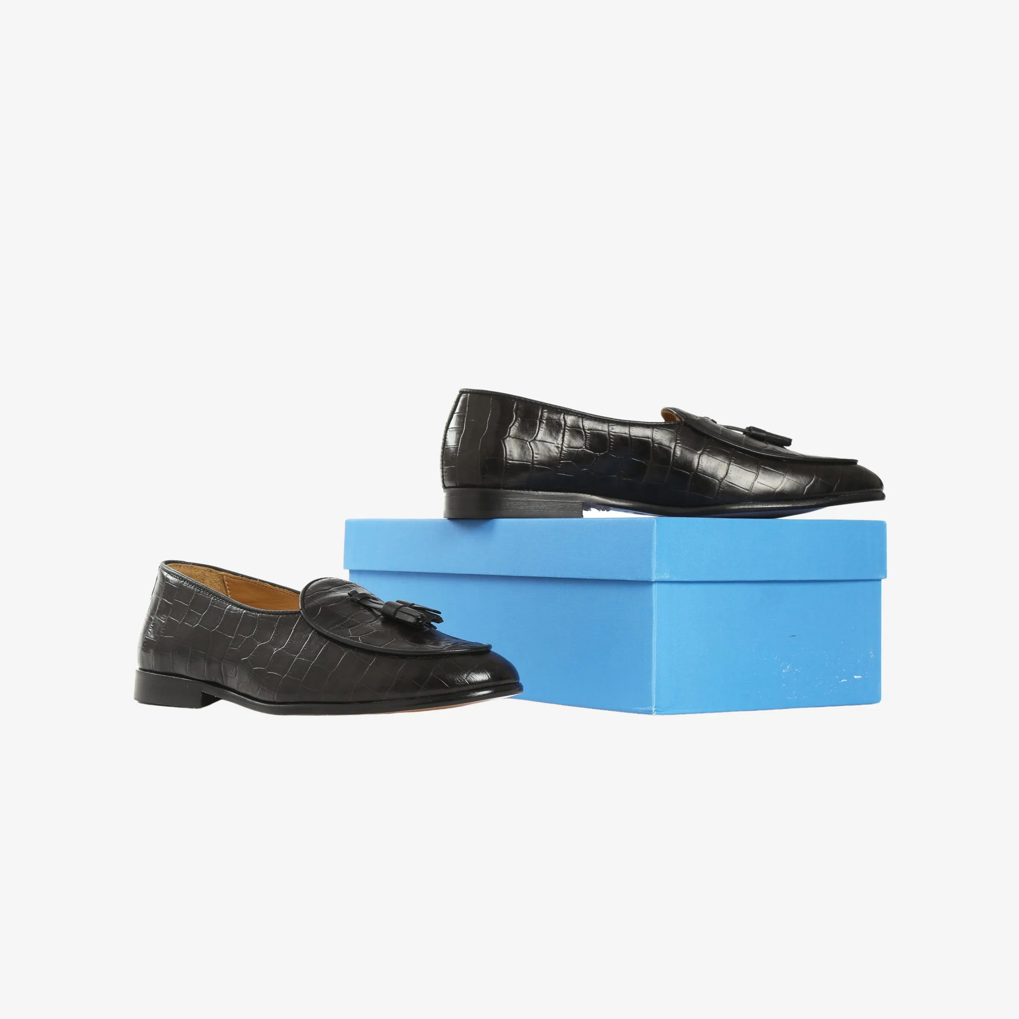 Croc Pattern Oskar Loafers - Image 2