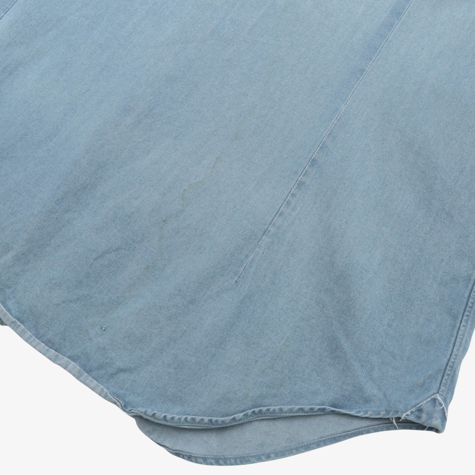 Cutaway Collar Denim Shirt - Image 4