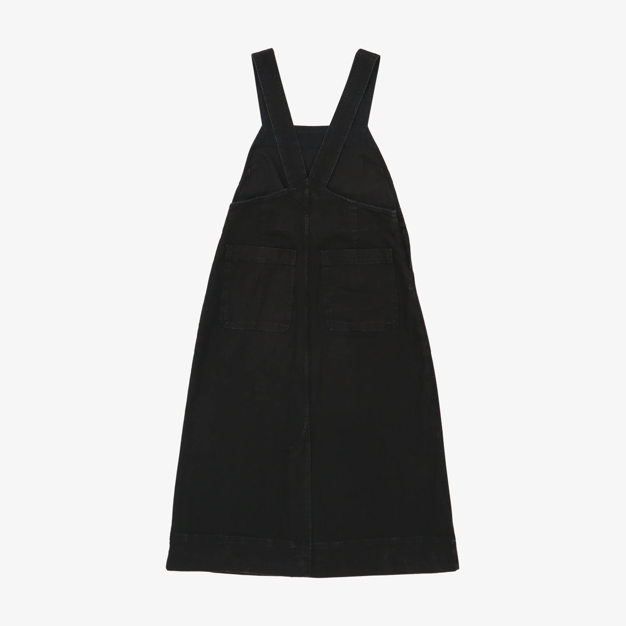 Denim Midi Pinafore Dress - Image 2