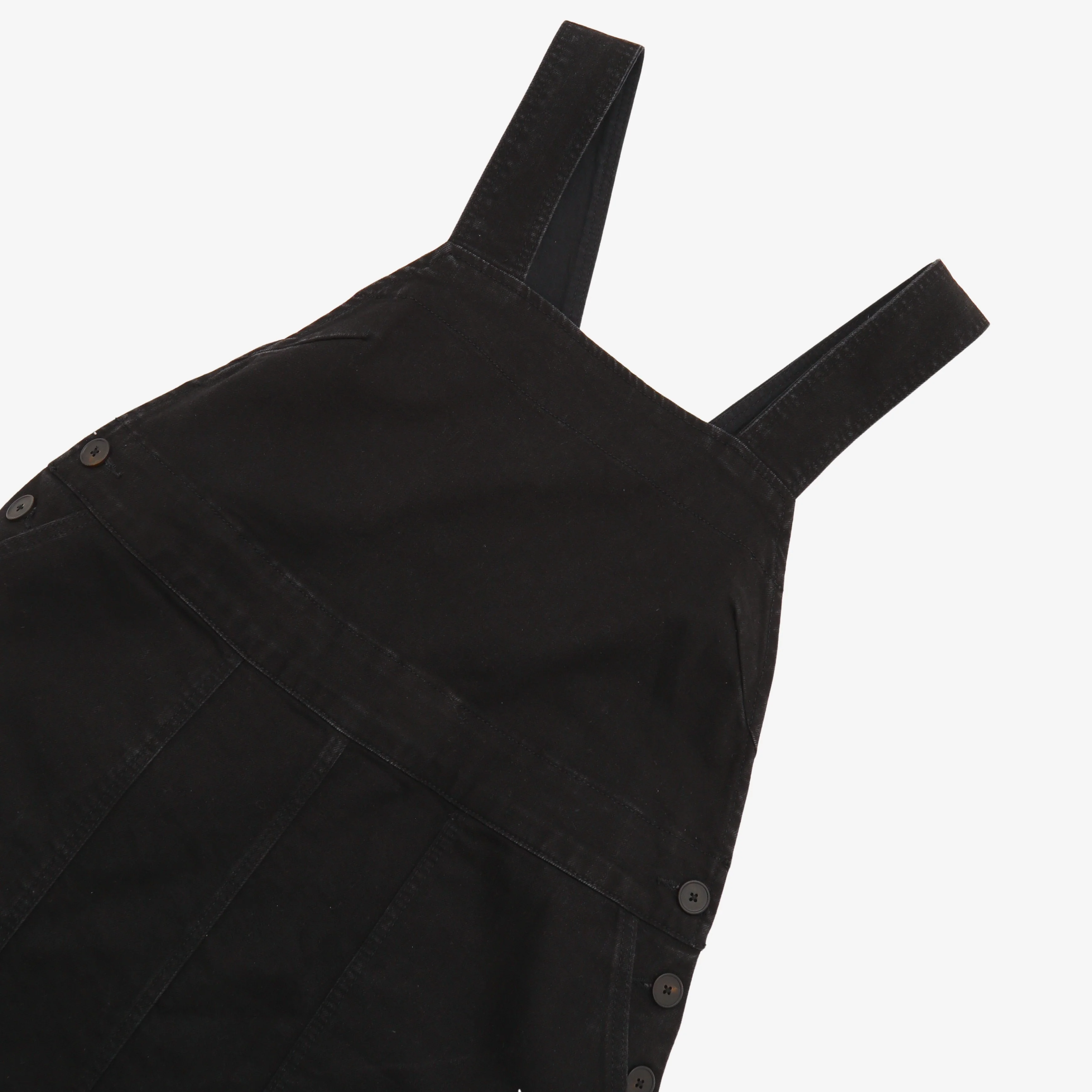 Denim Midi Pinafore Dress - Image 3