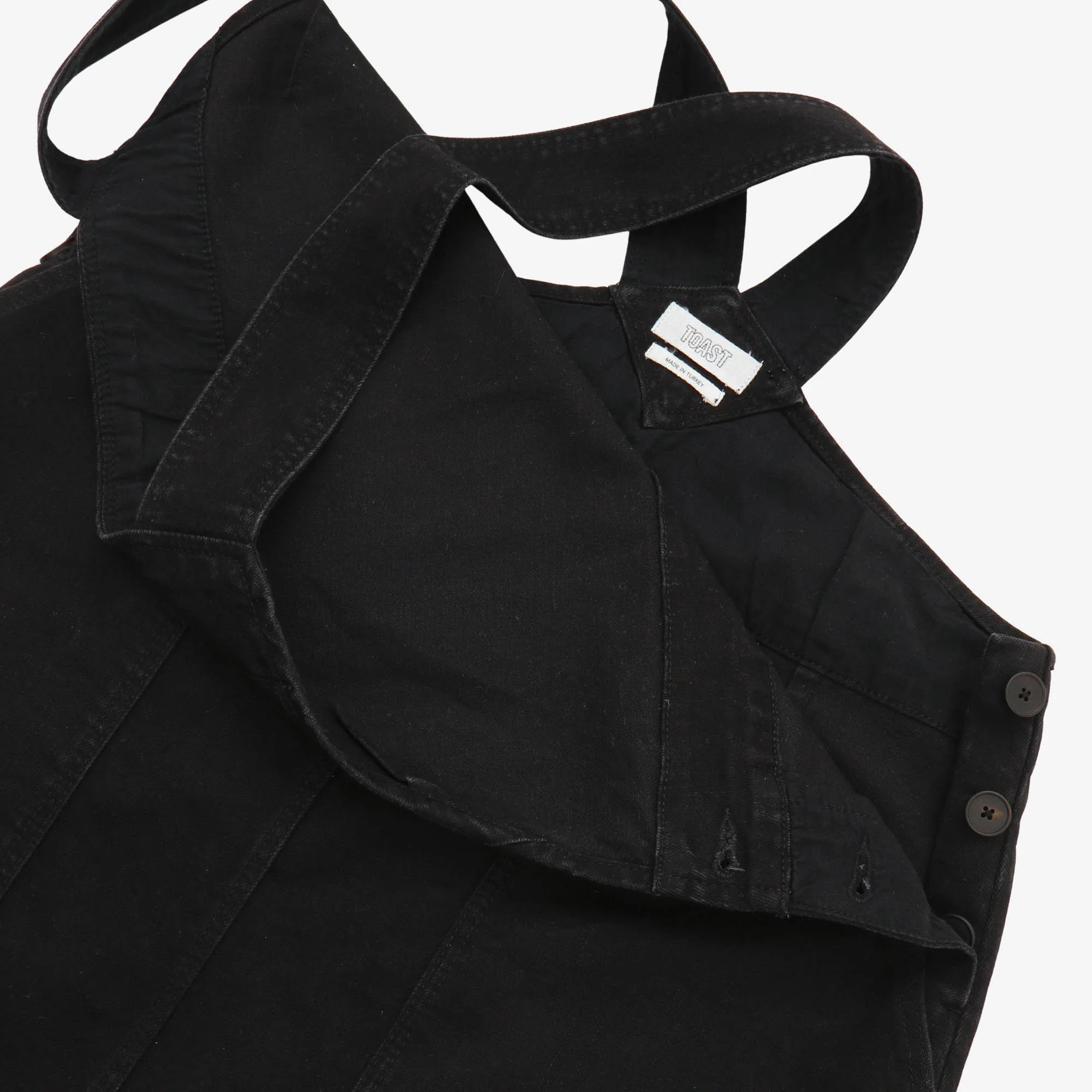 Denim Midi Pinafore Dress - Image 4