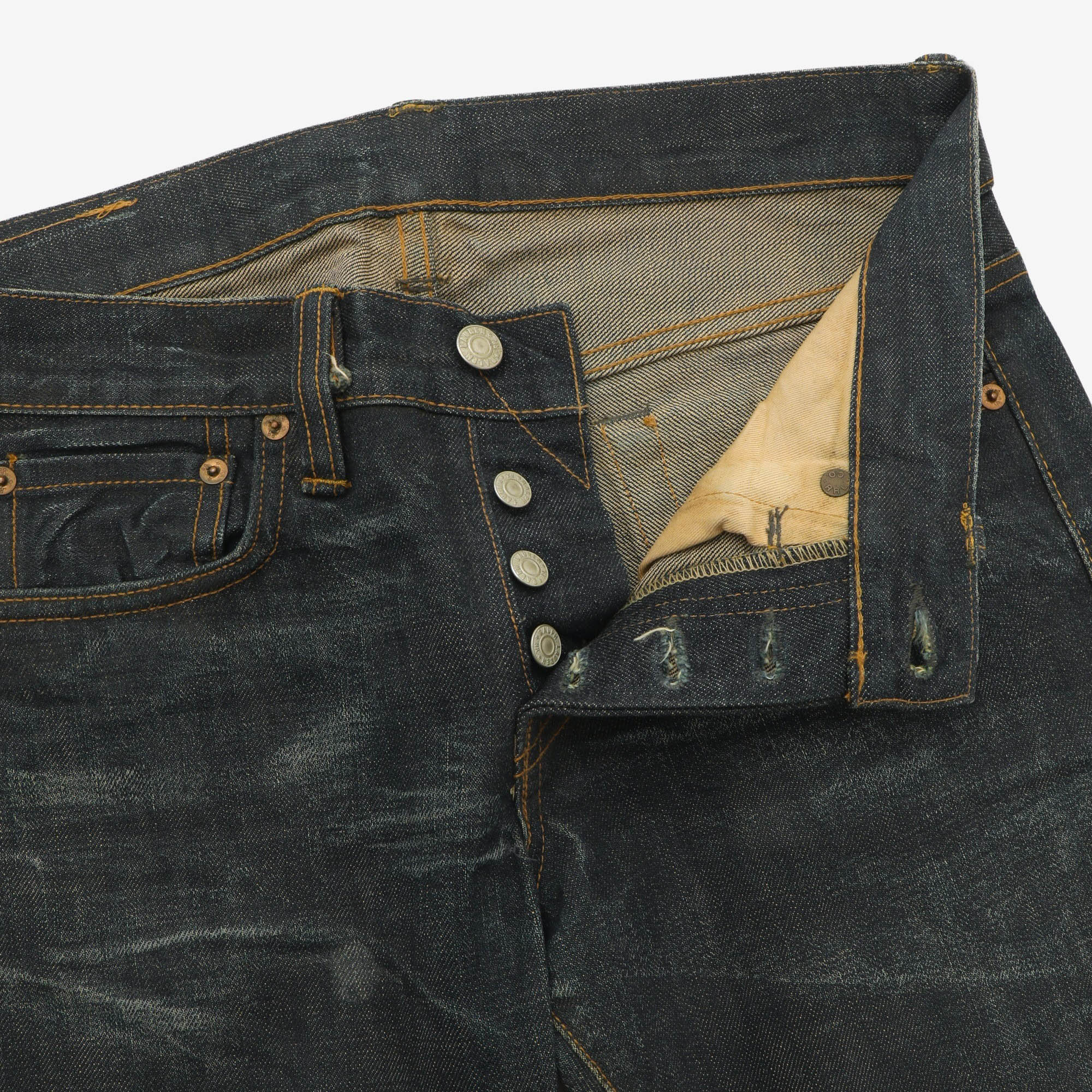 Distressed Skinny Selvedge Denim (30W X 35L) - Image 3