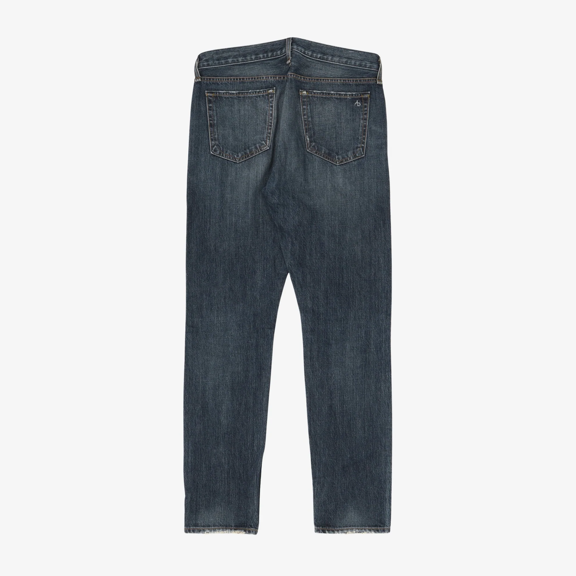 Distressed Slim Fit Selvedge Denim - Image 2
