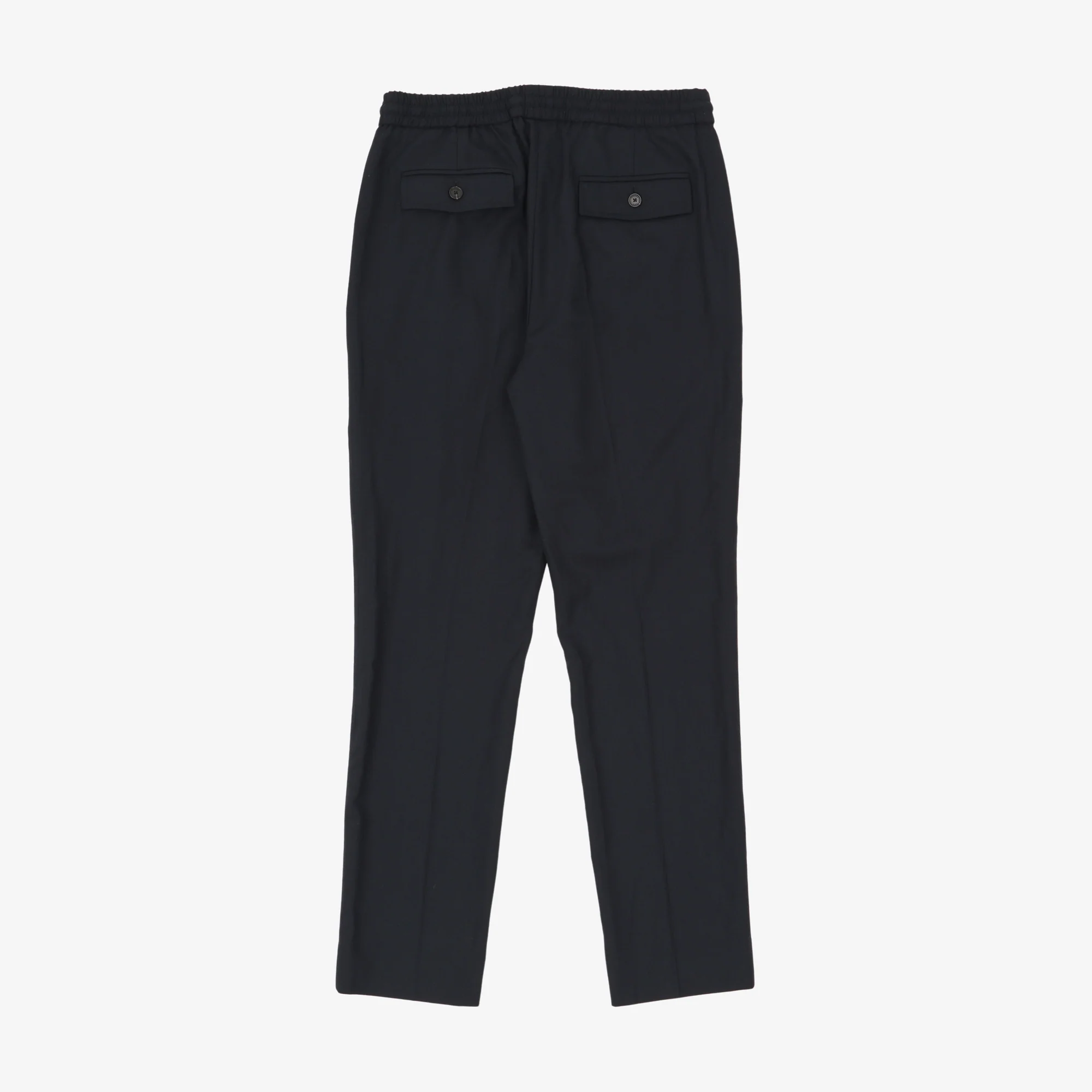 Elasticated Wool Pleated Pants - Image 2