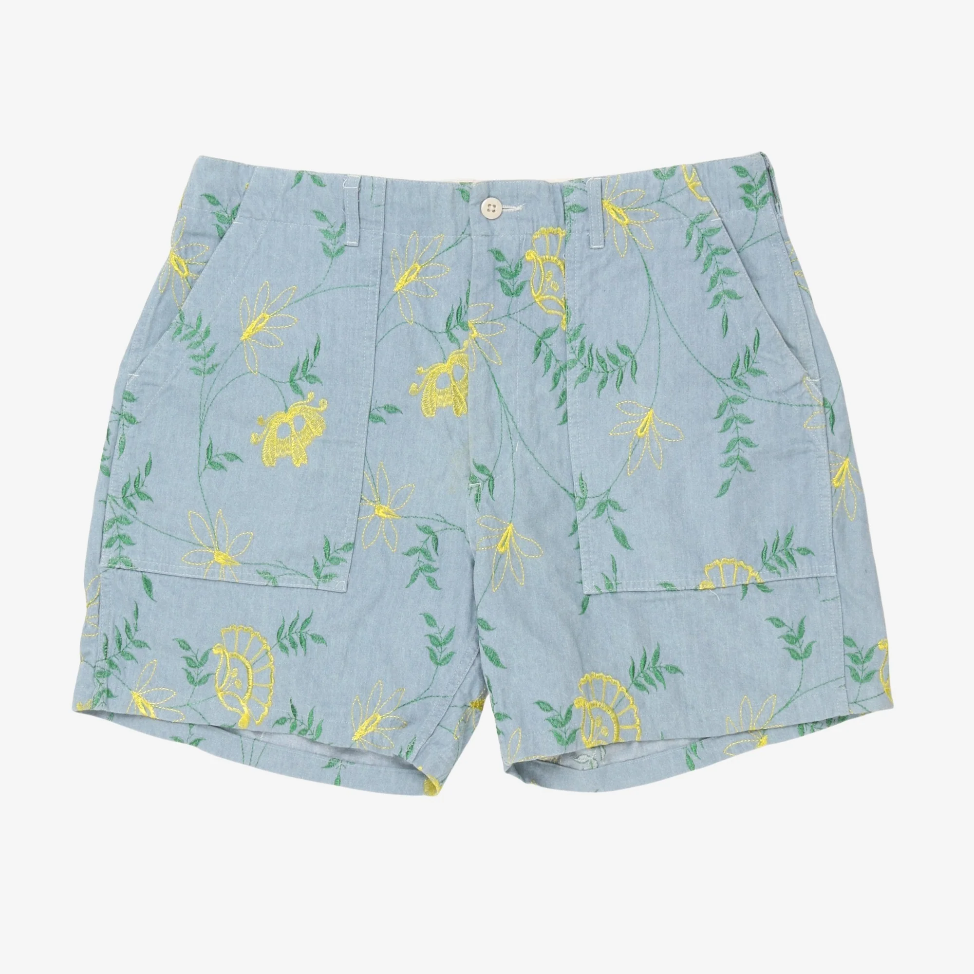 Embroidered Fatigue Shorts