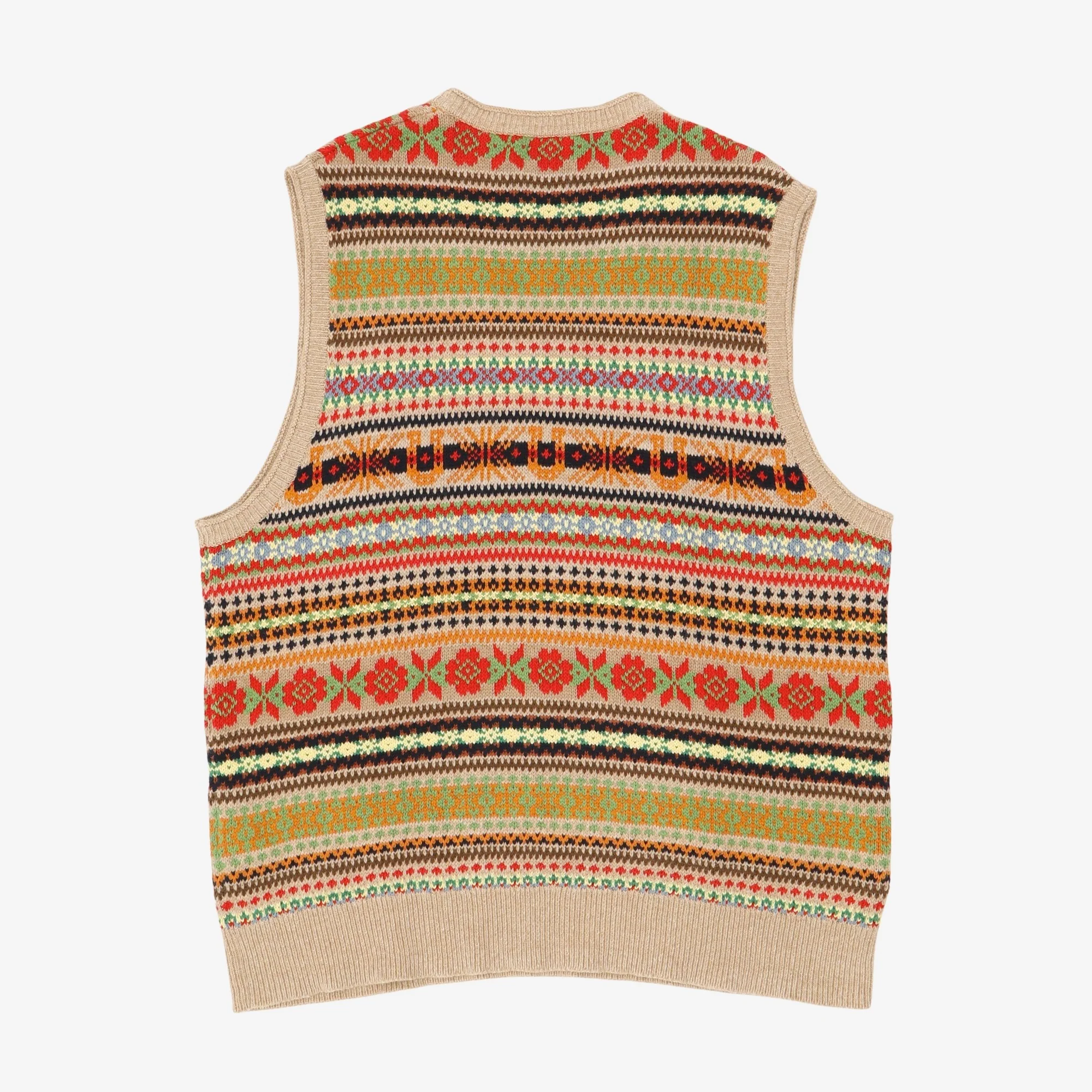 Fair Isle Cashmere Blend Vest - Image 2