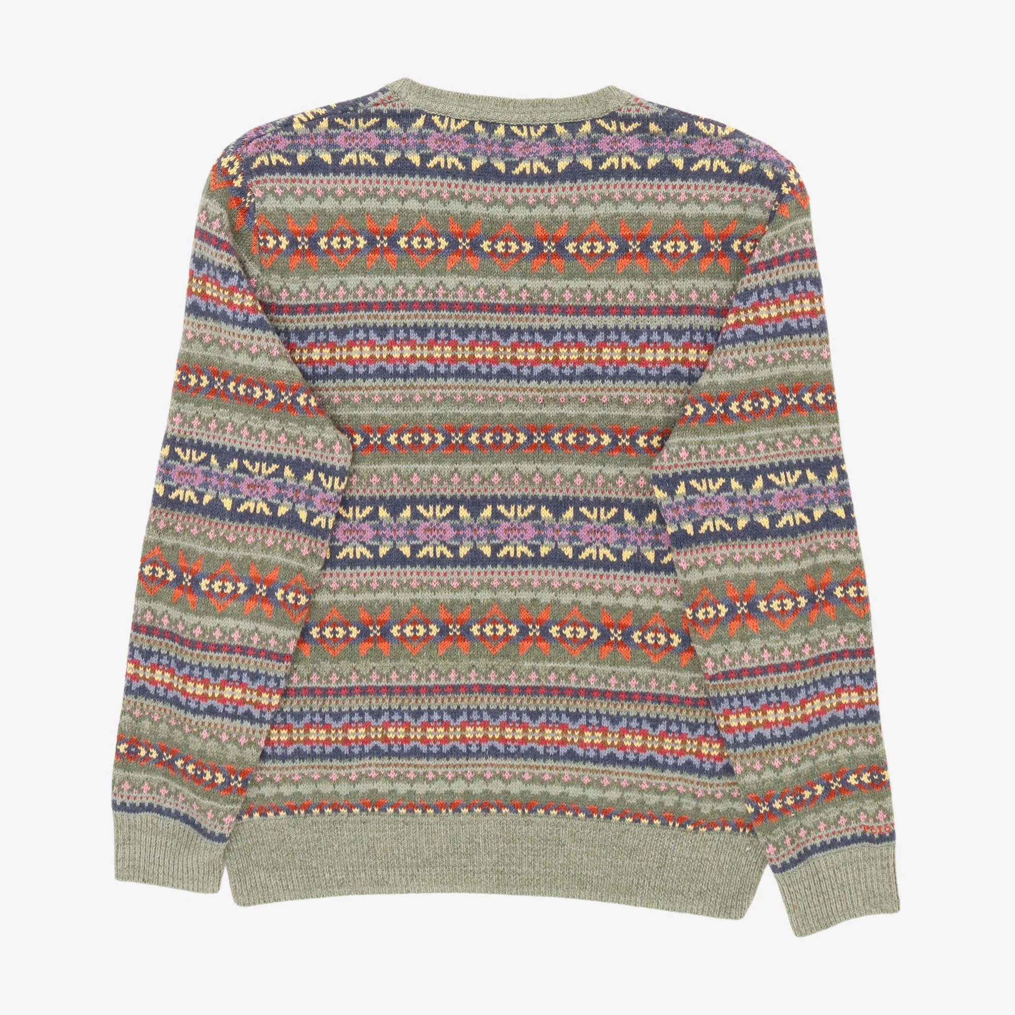 Fair Isle Linen Blend Sweater - Image 2