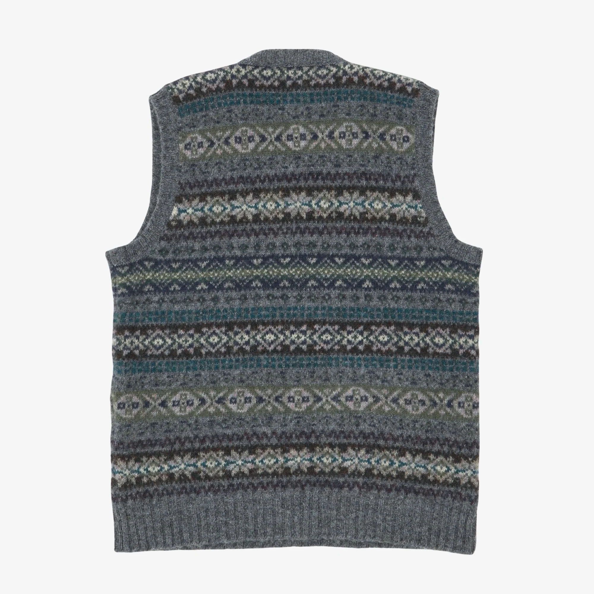 Fair Isle Wool Sweater Vest - Image 2