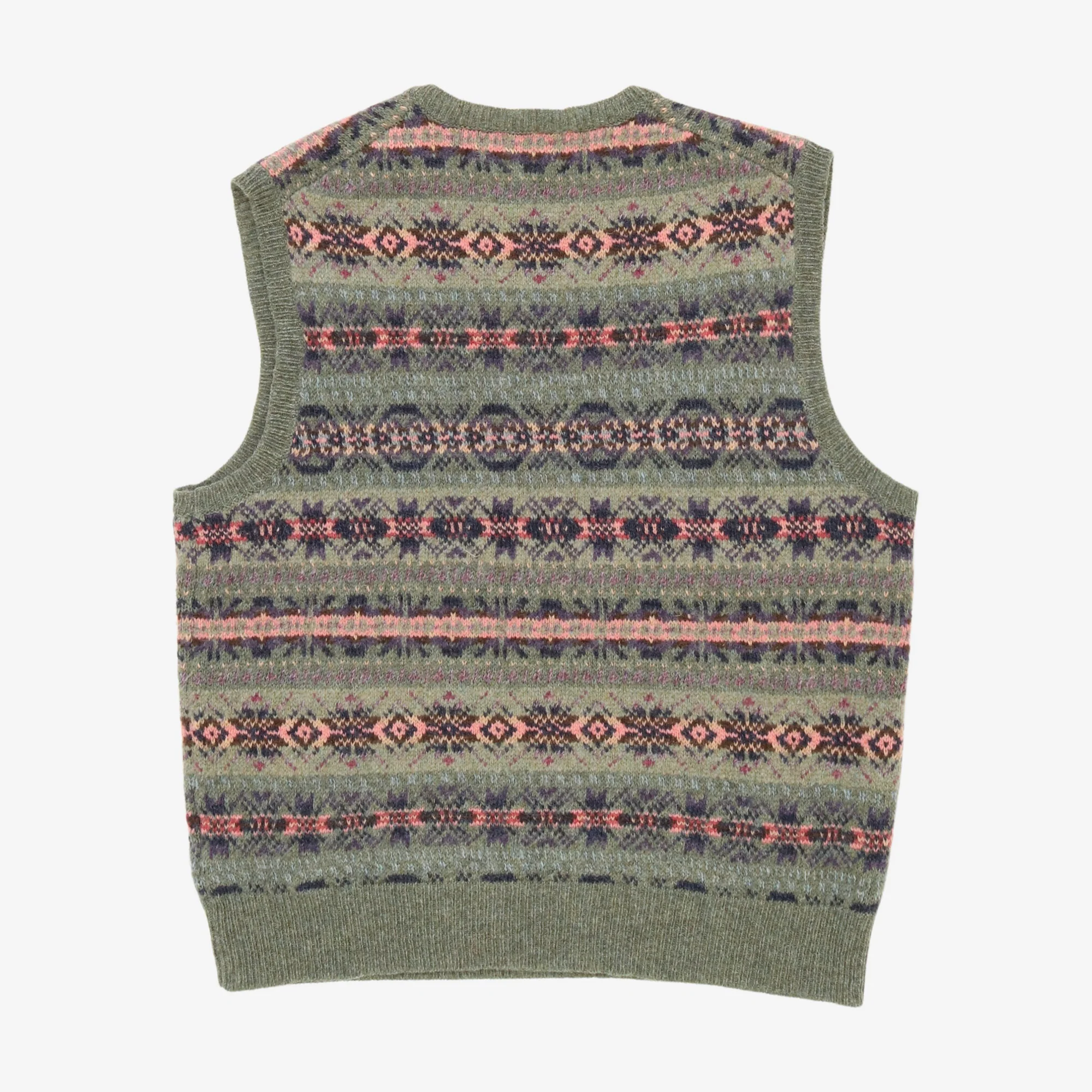 Fair Isle Wool Sweater Vest - Image 2