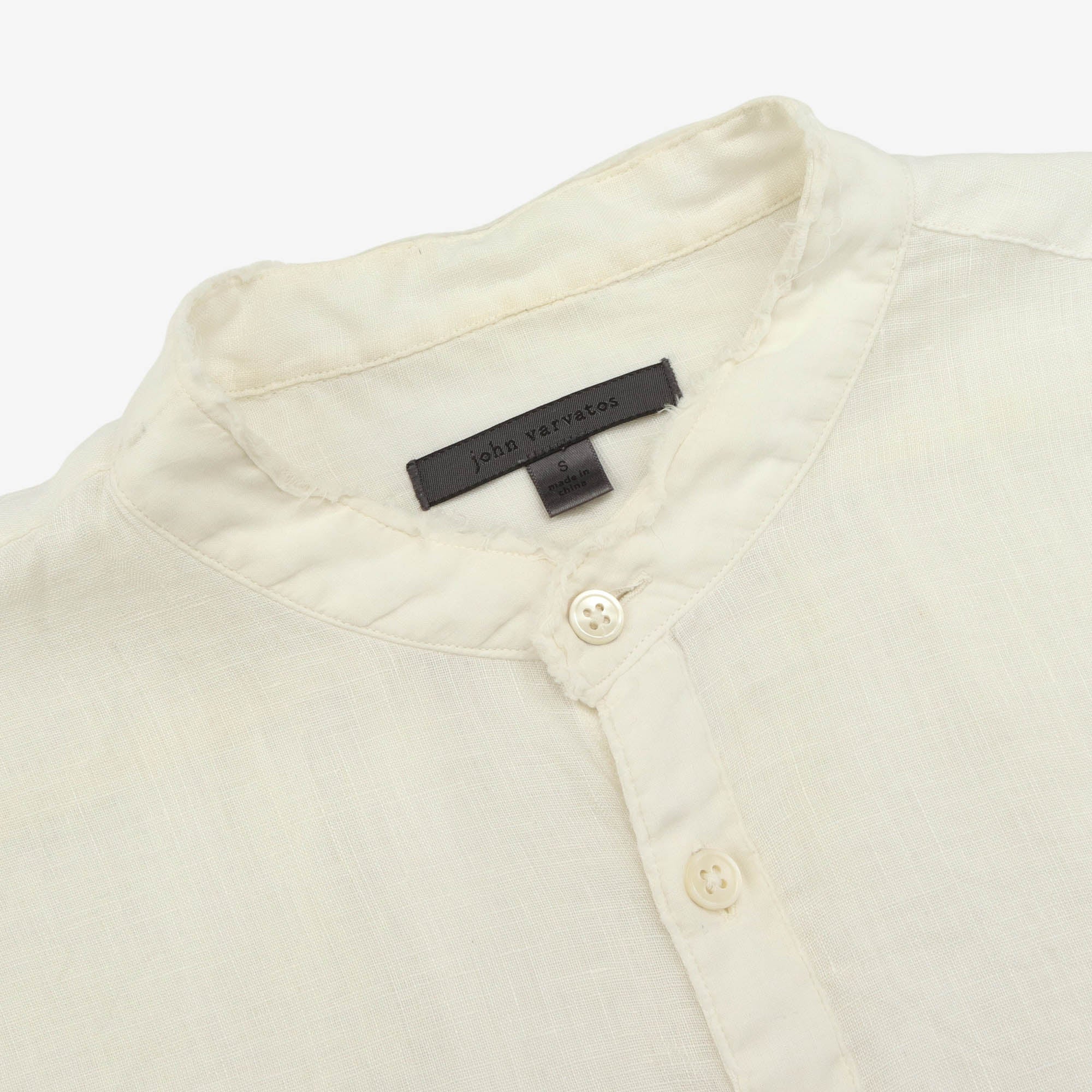 Frayed Band Collar Shirt - Image 3
