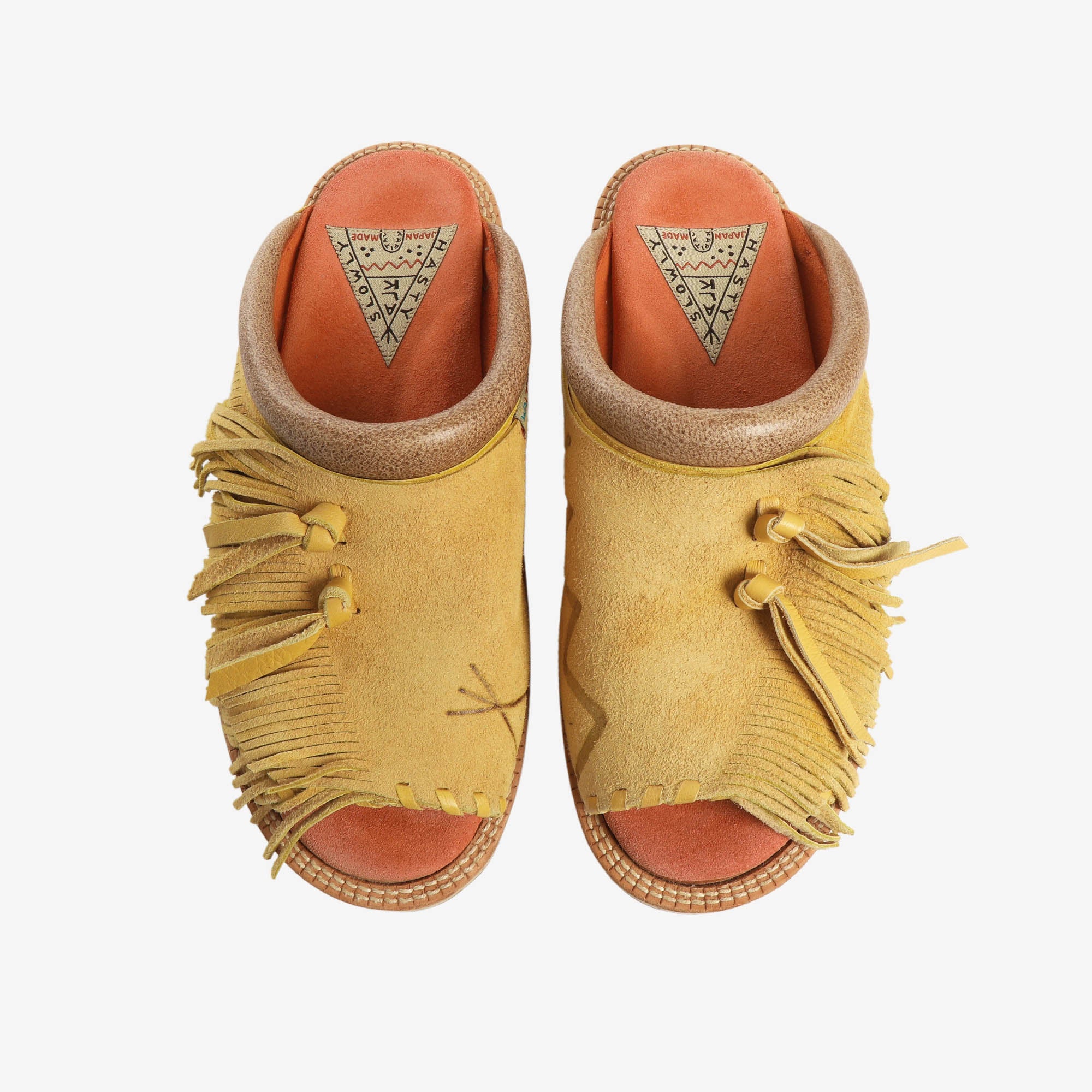 Fringed Leather Trimmed Suede Sandals - Image 5