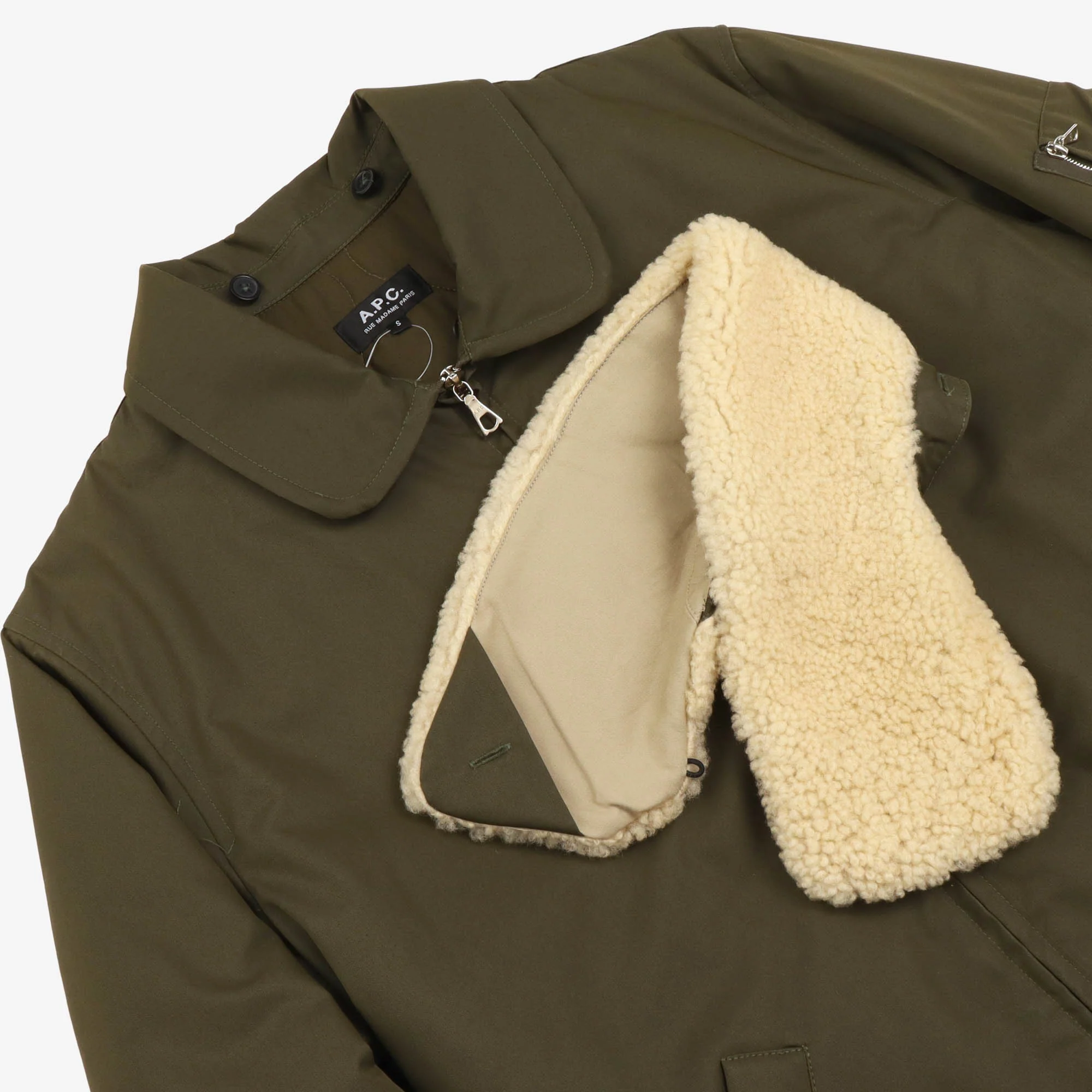 Fur Collar Hunting Bomber Jacket - Image 3