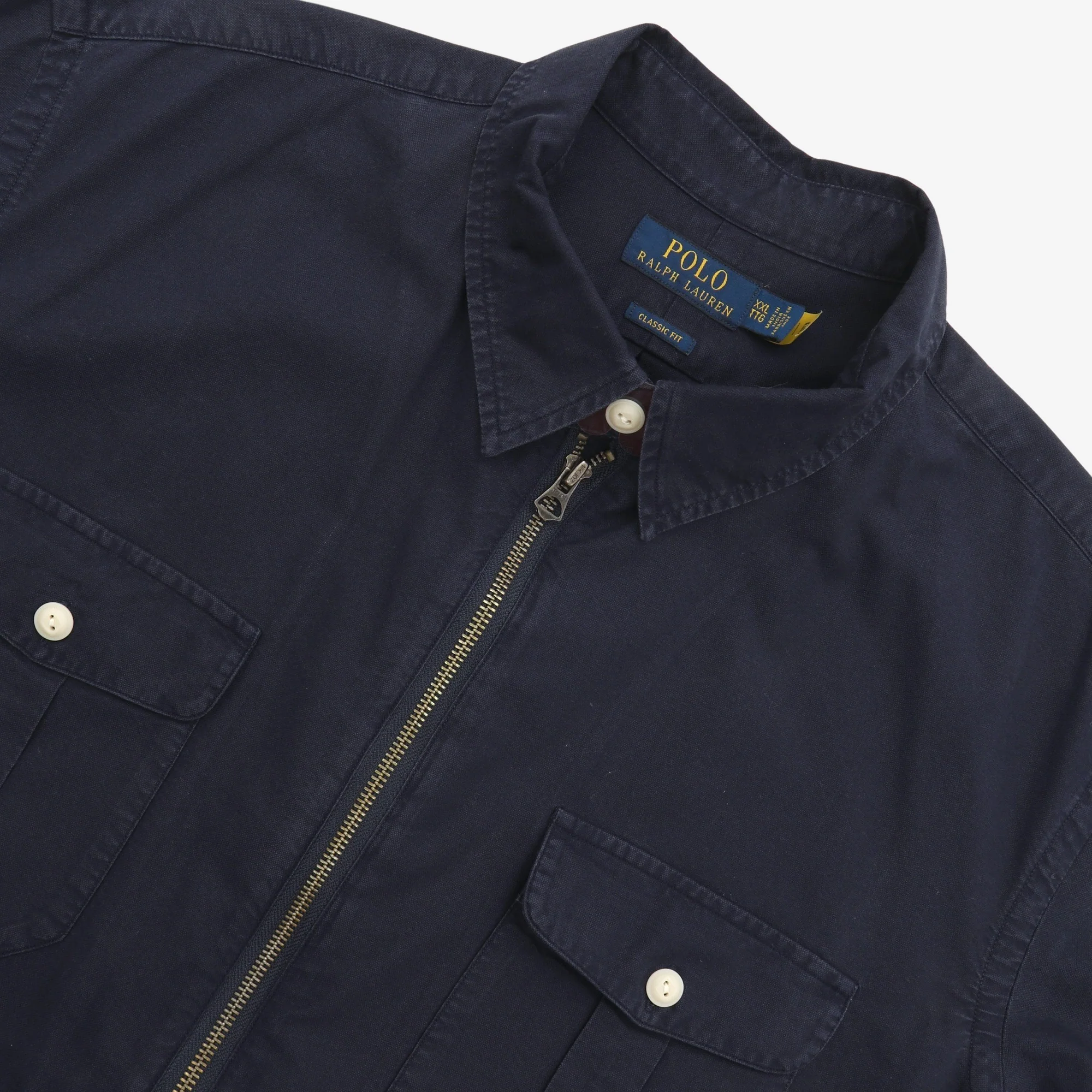 Garment Dyed Zip Overshirt - Image 3
