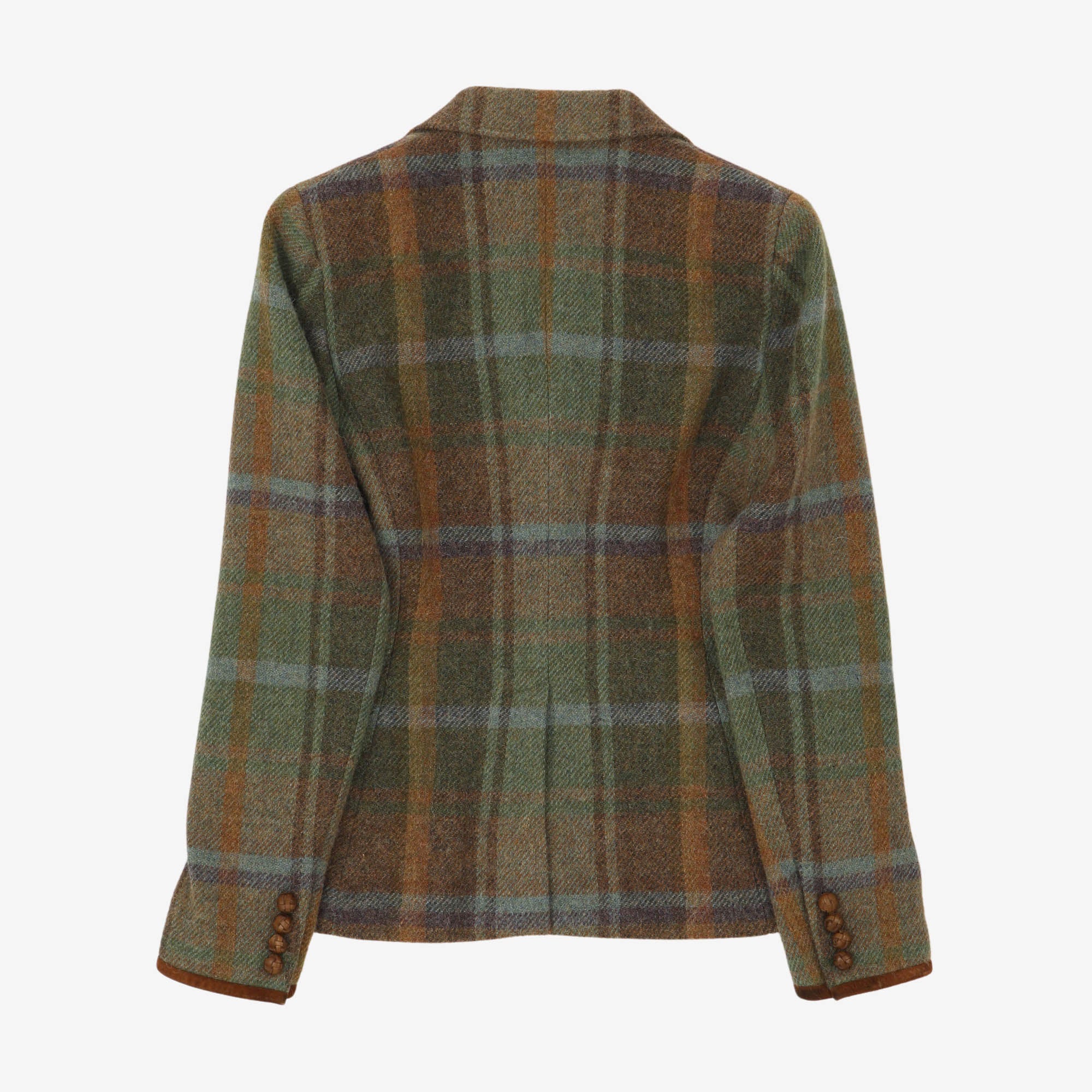 Green Plaid Wool Blazer - Image 2