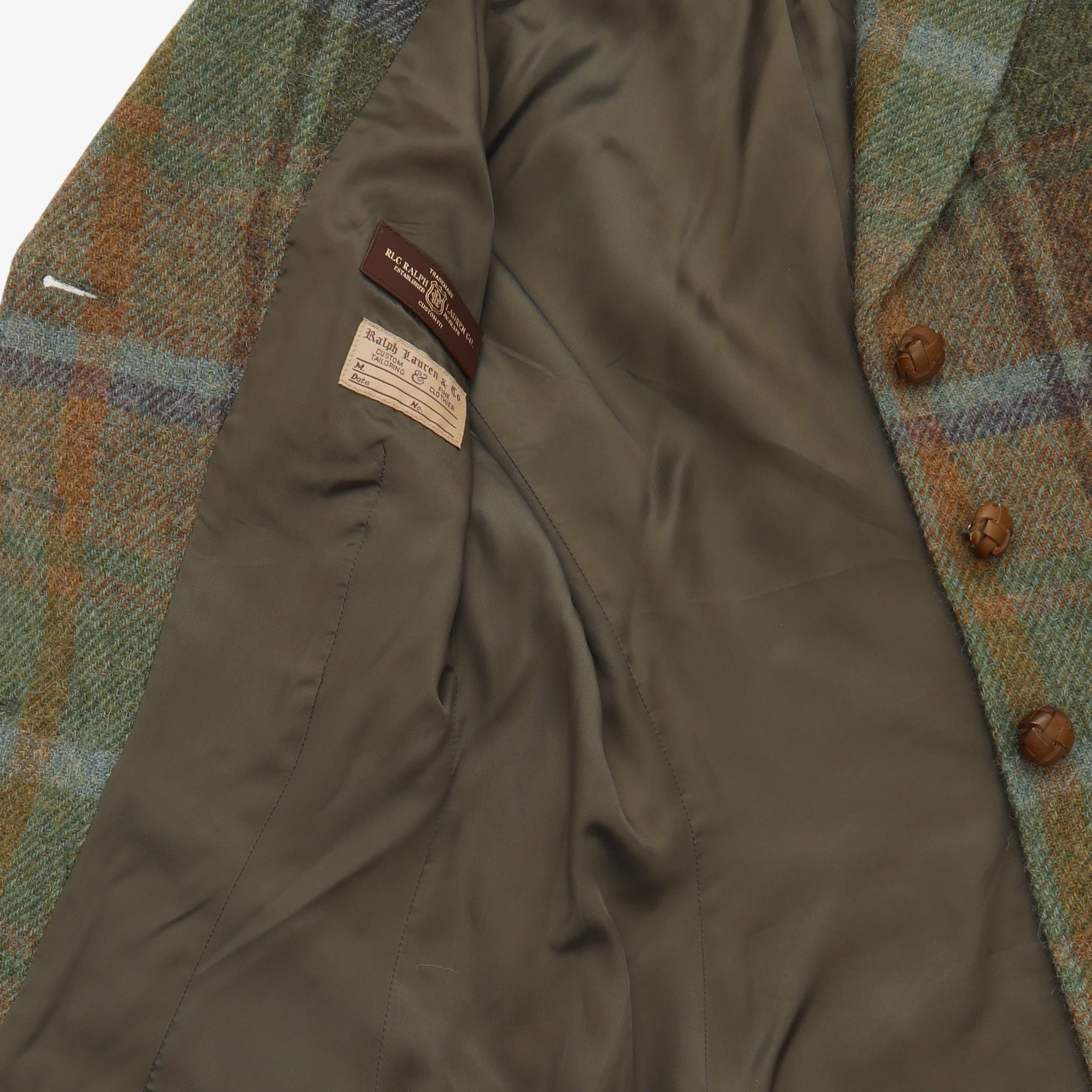 Green Plaid Wool Blazer - Image 4