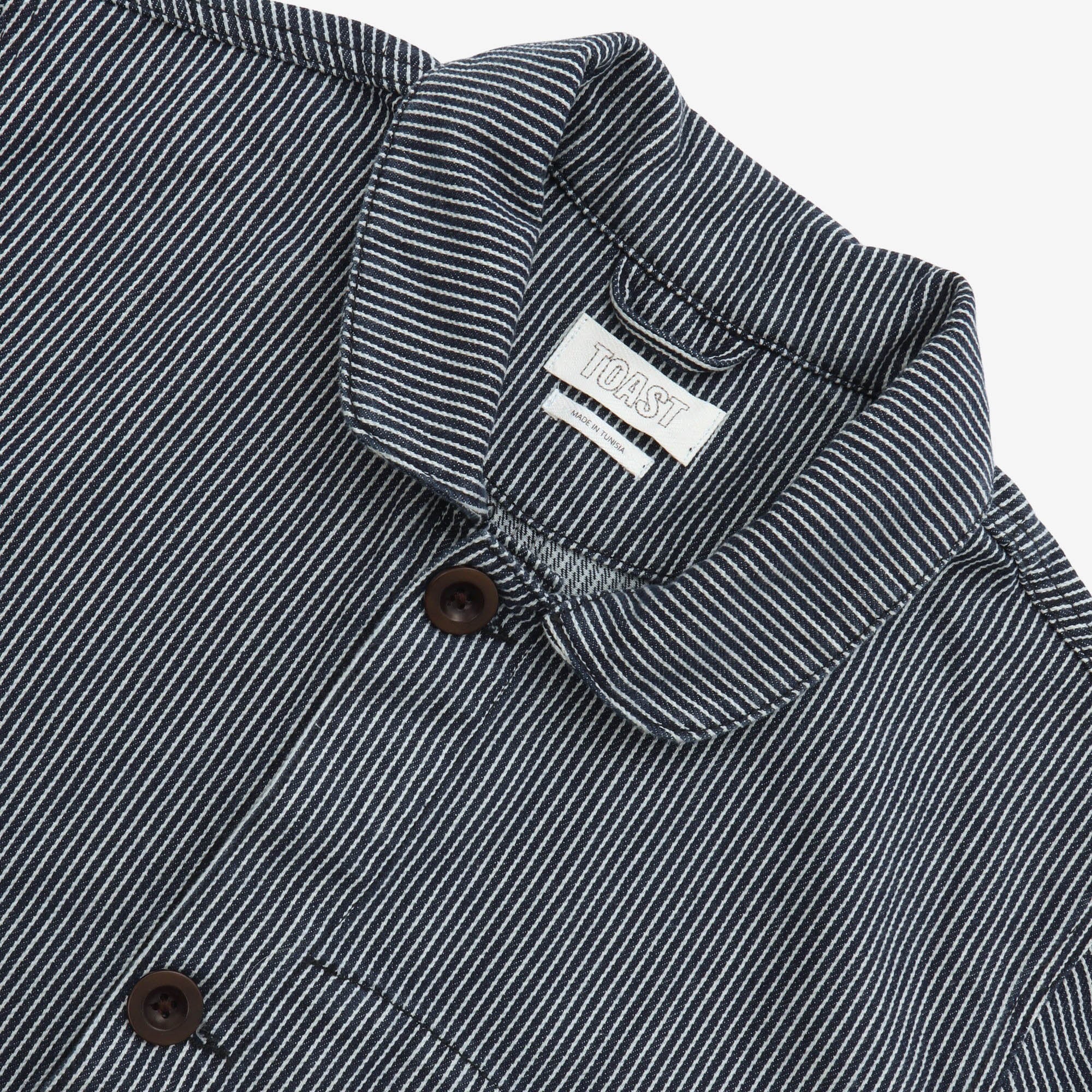 Hickory Stripe Denim Chore Coat - Image 3