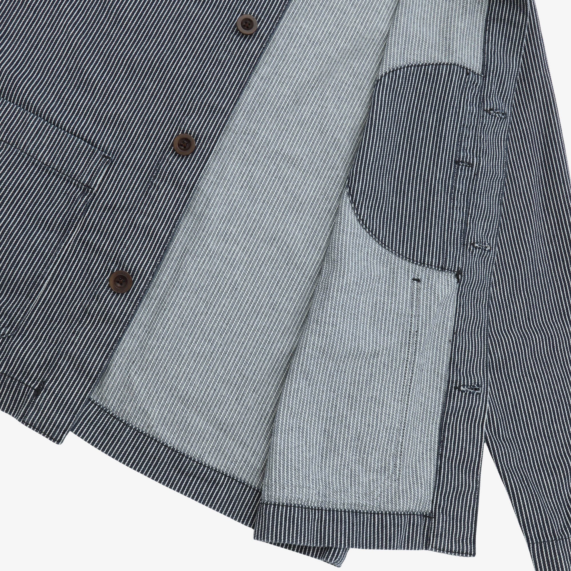 Hickory Stripe Denim Chore Coat - Image 4