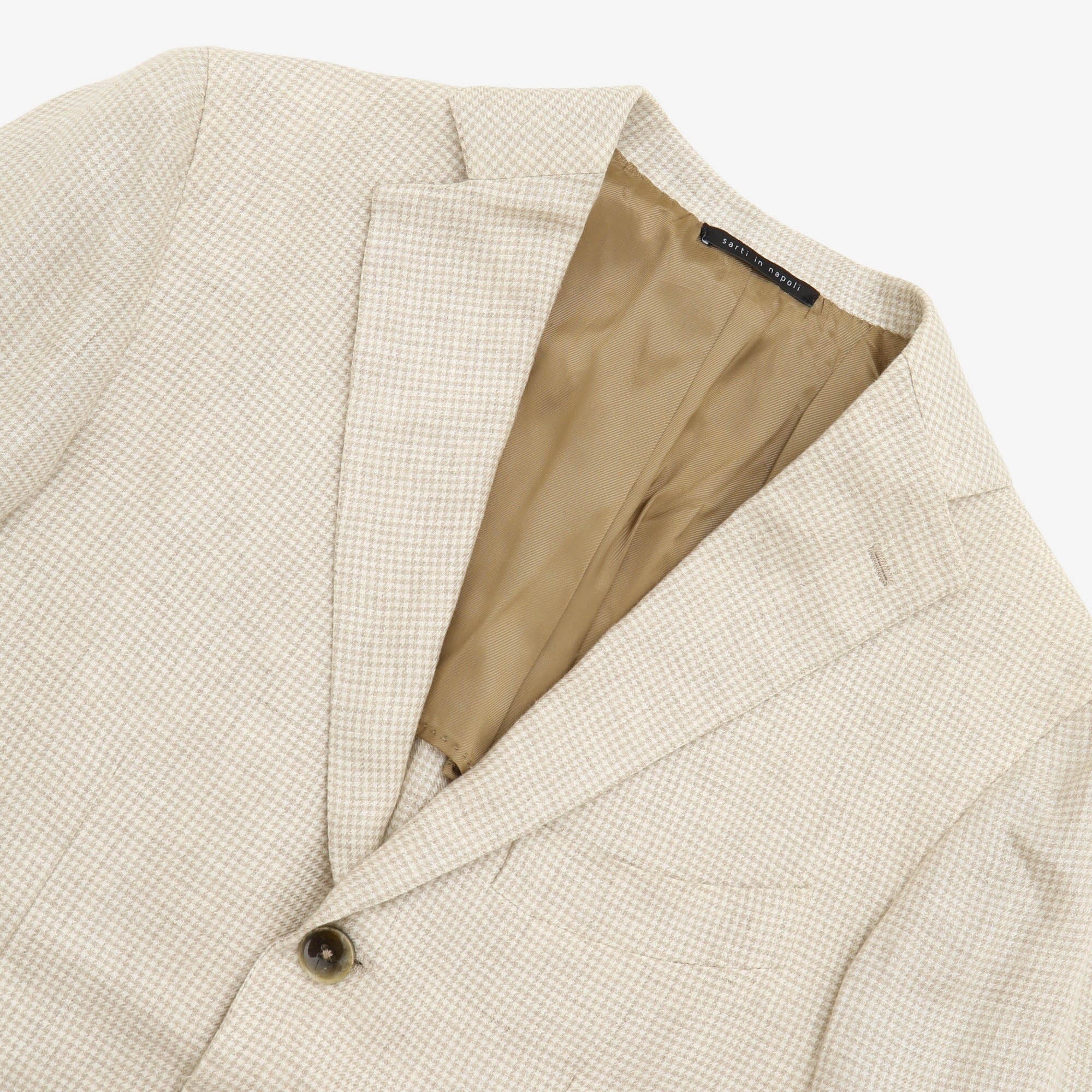 Houndstooth Linen Blazer - Image 3