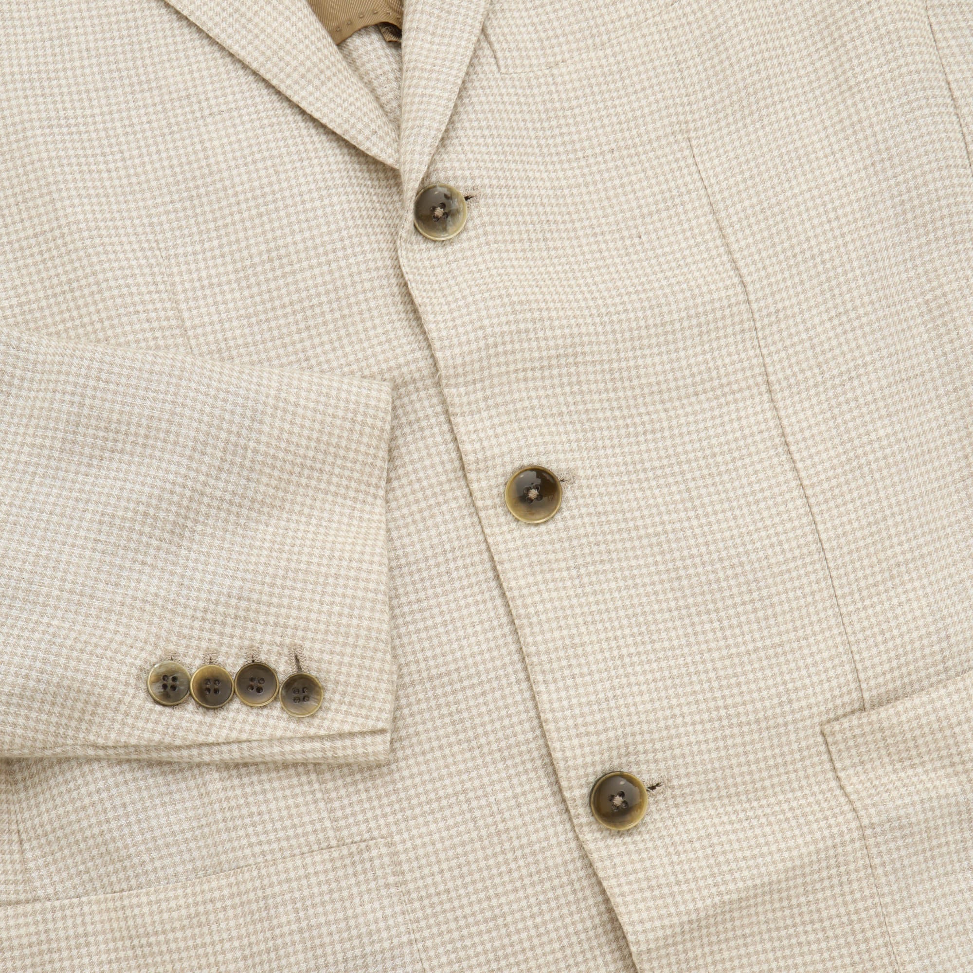 Houndstooth Linen Blazer - Image 4
