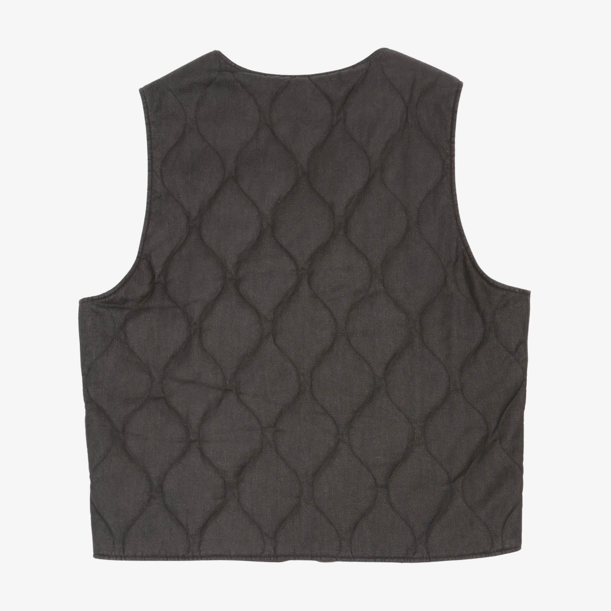Hudson Quilted Denim Gilet - Image 2