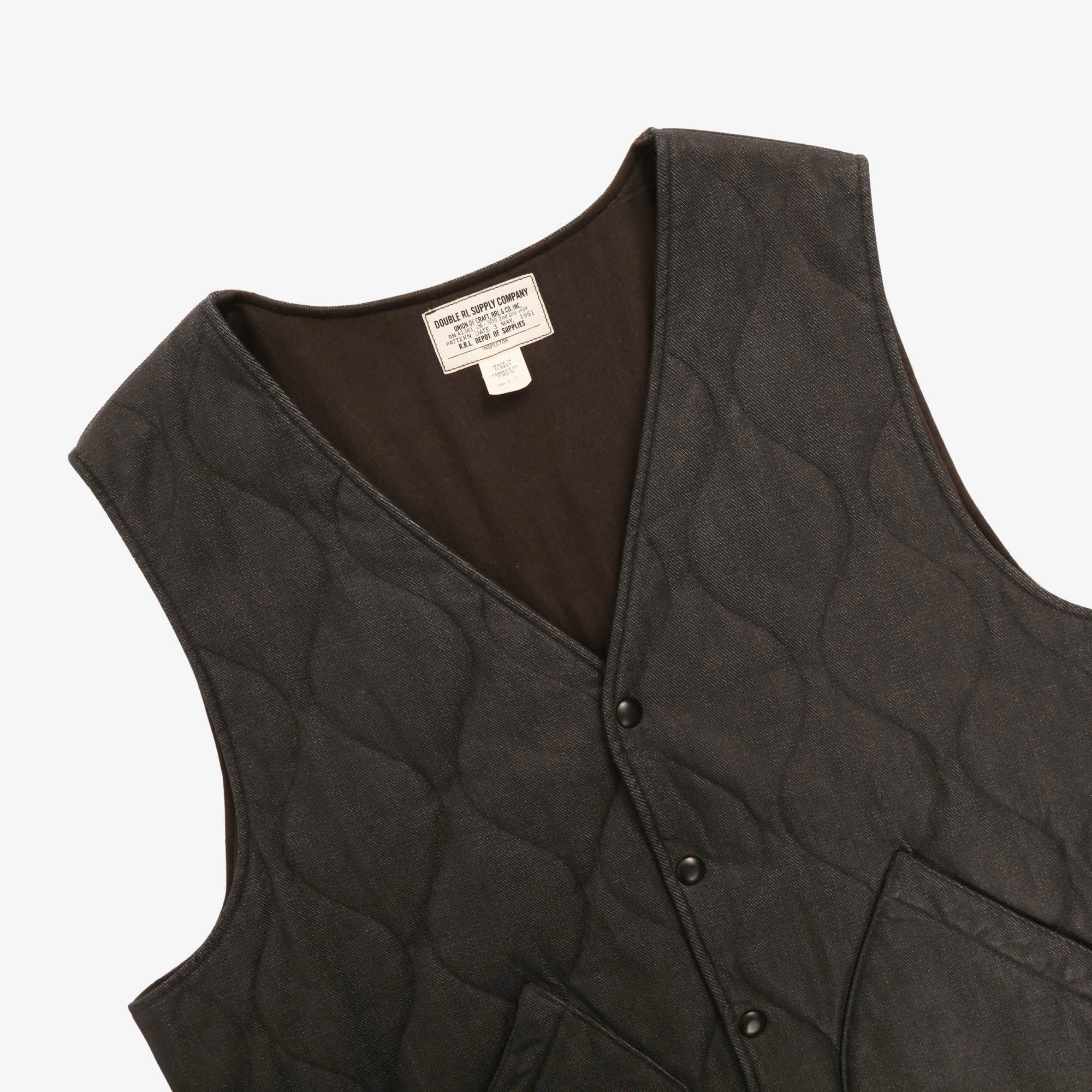 Hudson Quilted Denim Gilet - Image 3