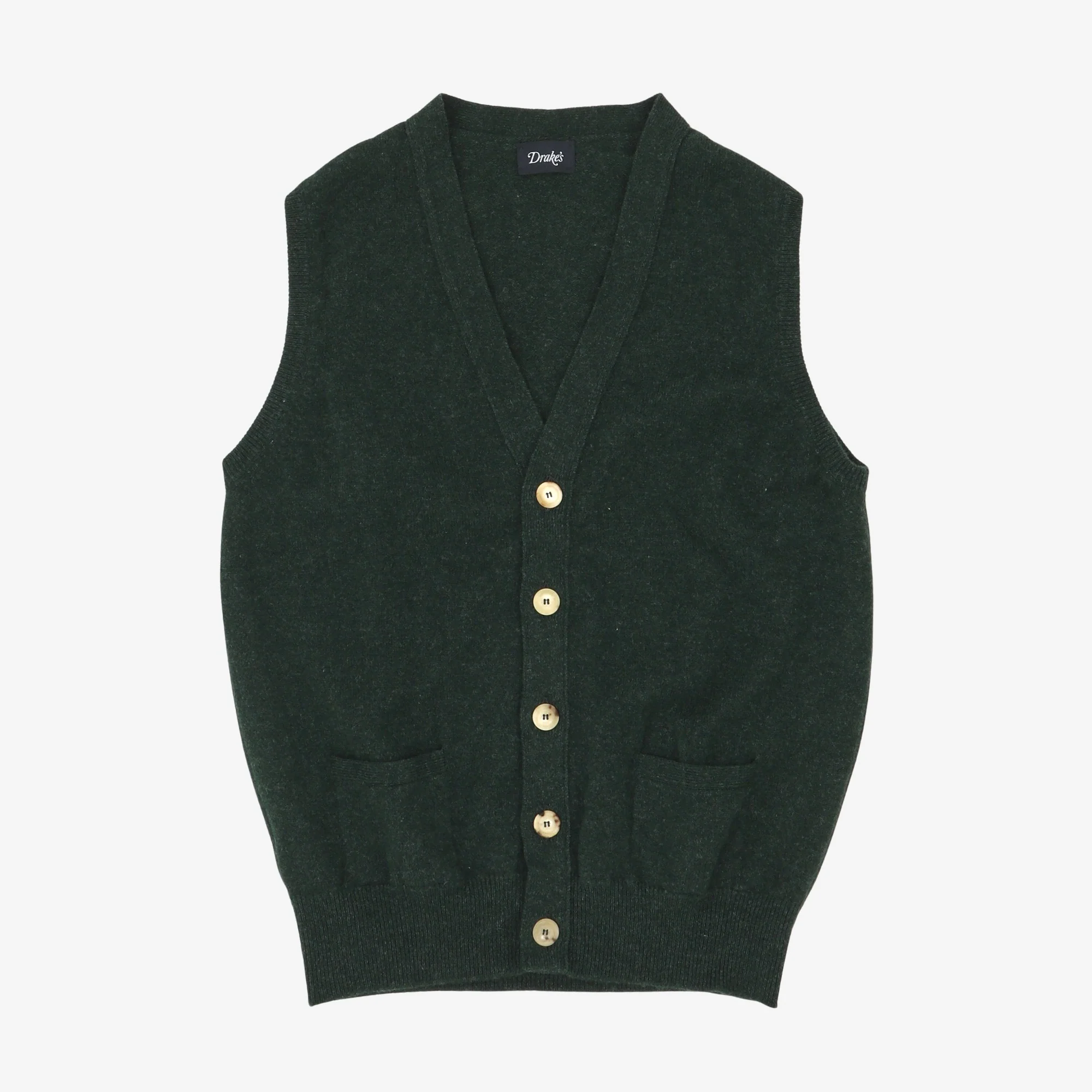 Lambswool Sleeveless Cardigan