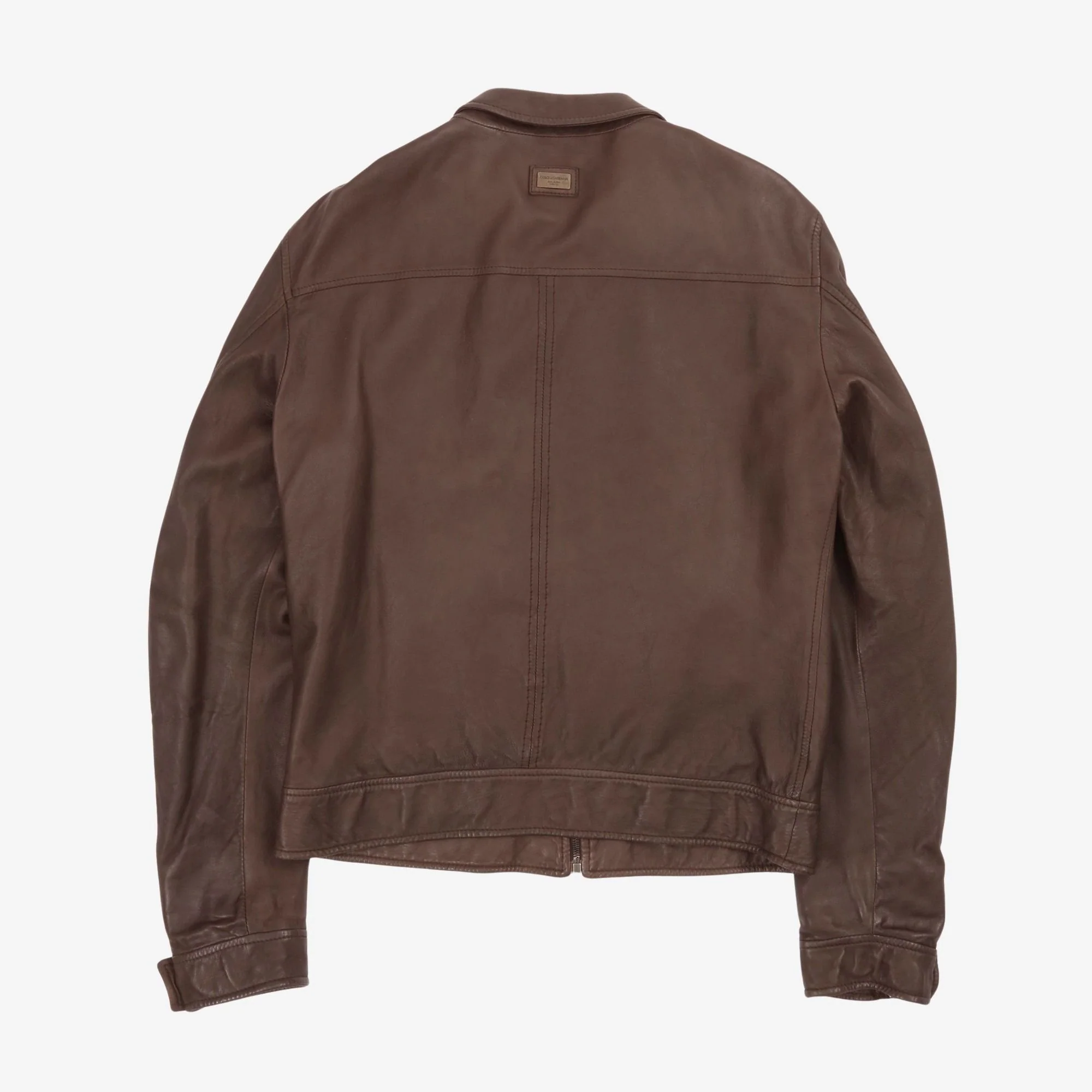 Leather Bomber Jacket - Image 2