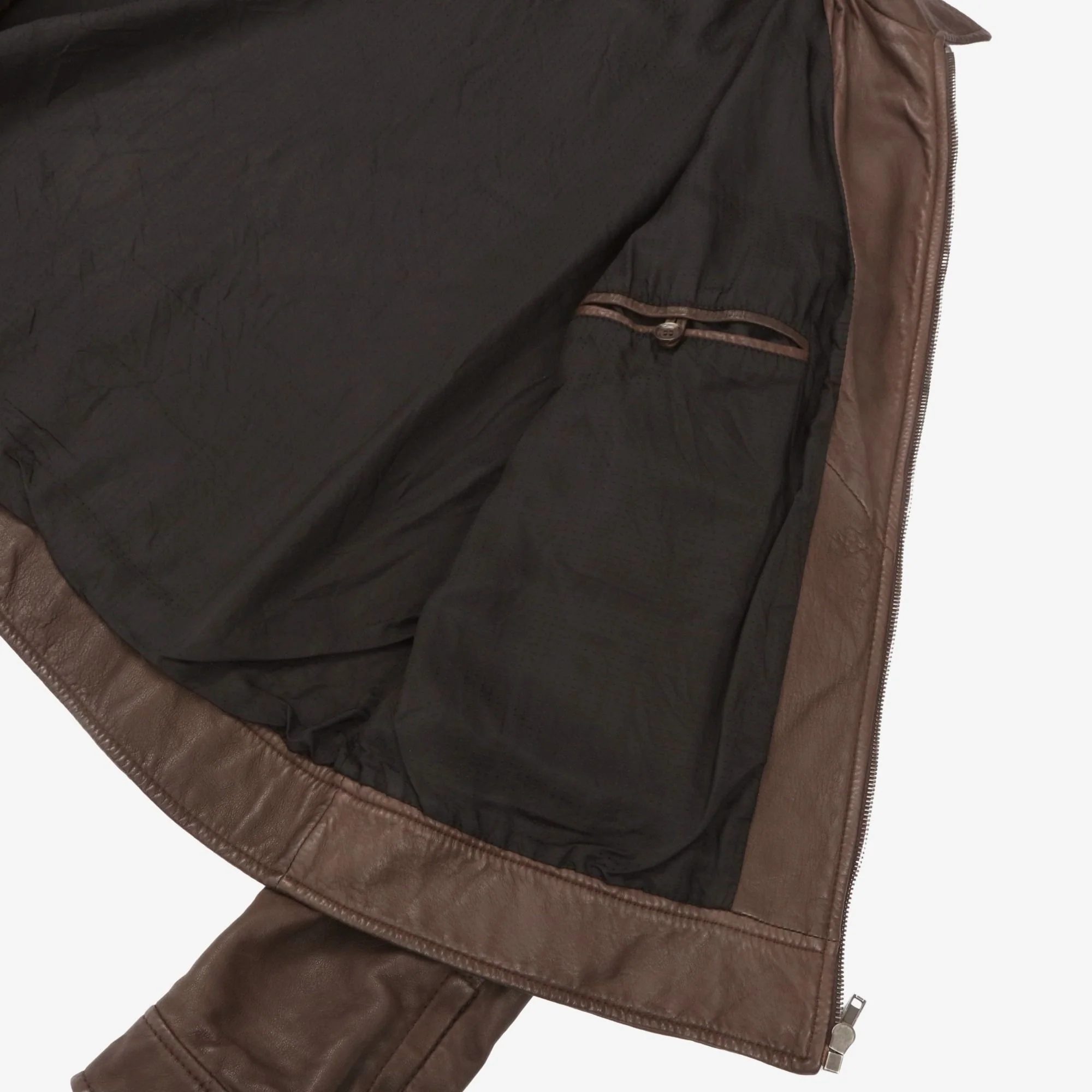 Leather Bomber Jacket - Image 4