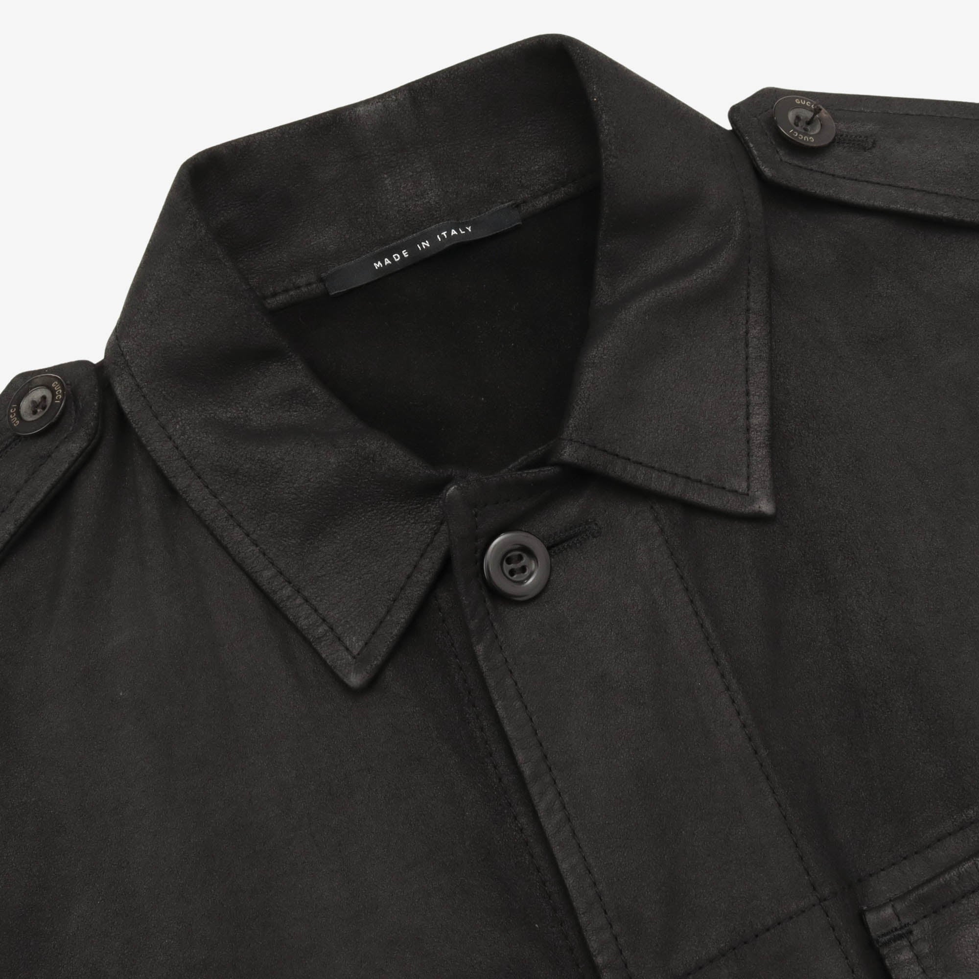 Leather Field Jacket - Image 3