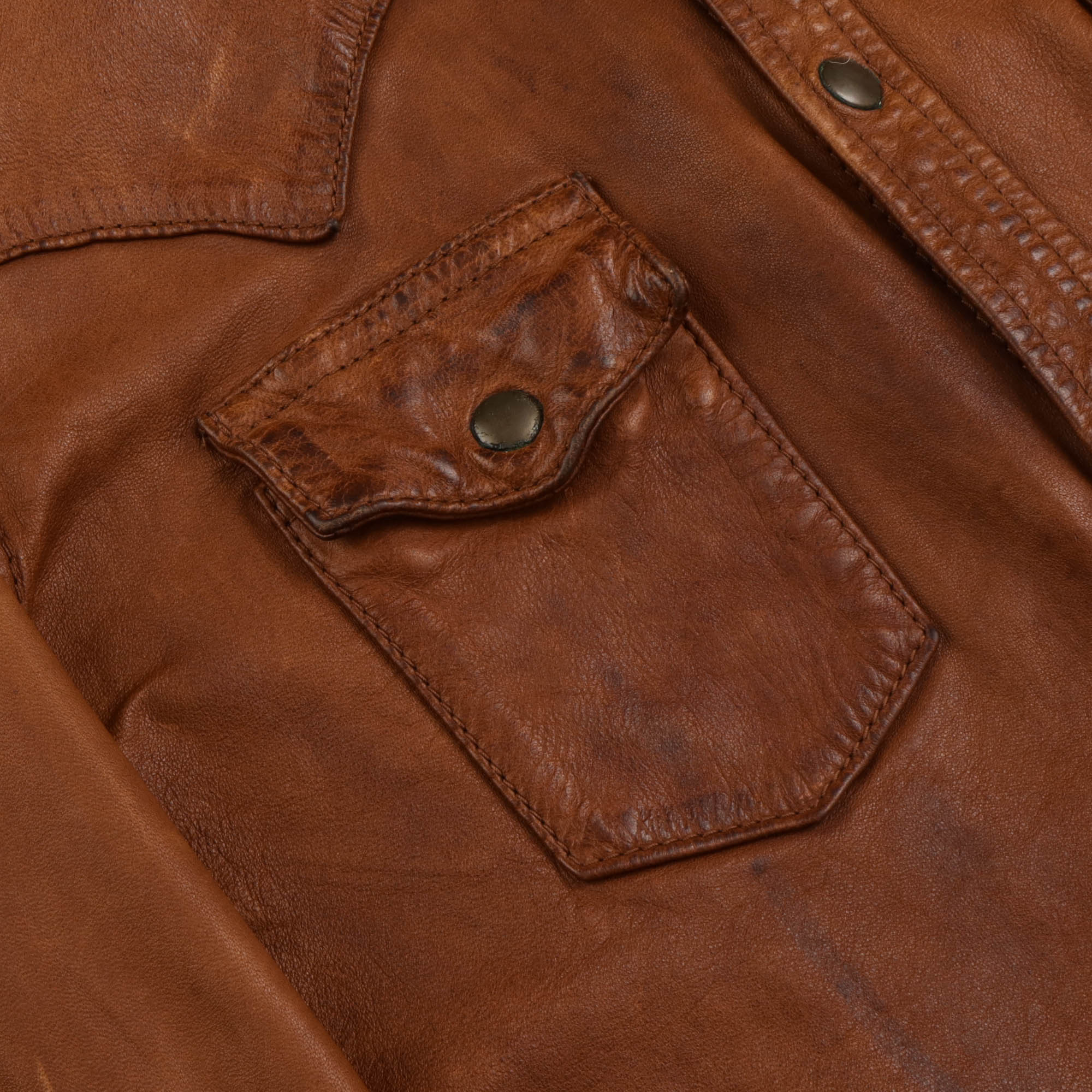 Leather Western Shirt (Fits 38" chest) - Image 3
