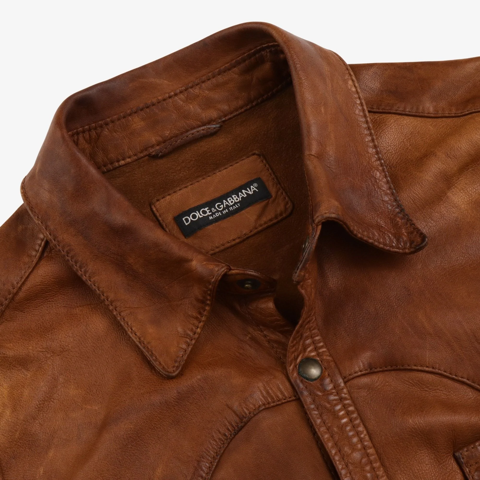 Leather Western Shirt (Fits 38" chest) - Image 4