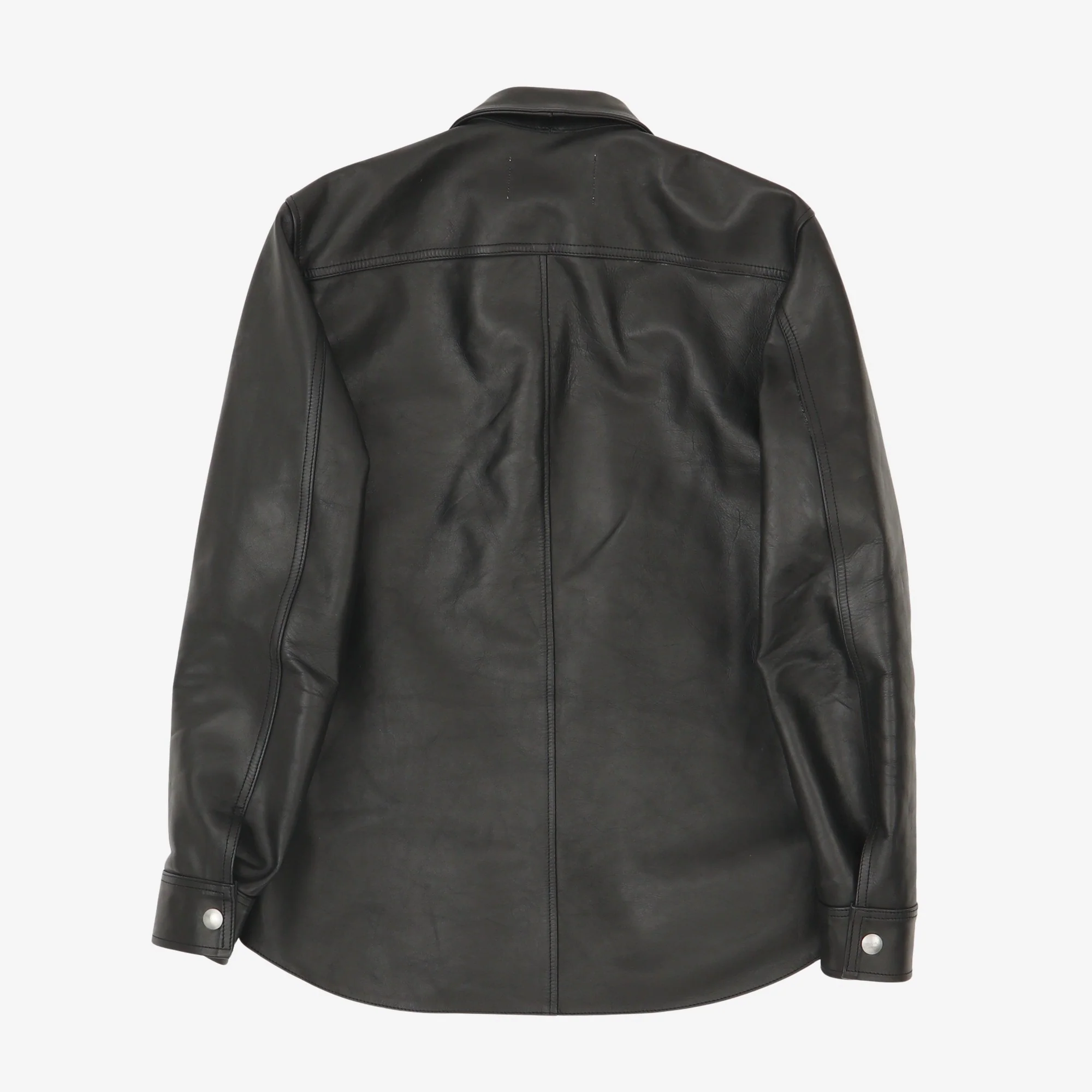Leather Zip Overshirt - Image 2