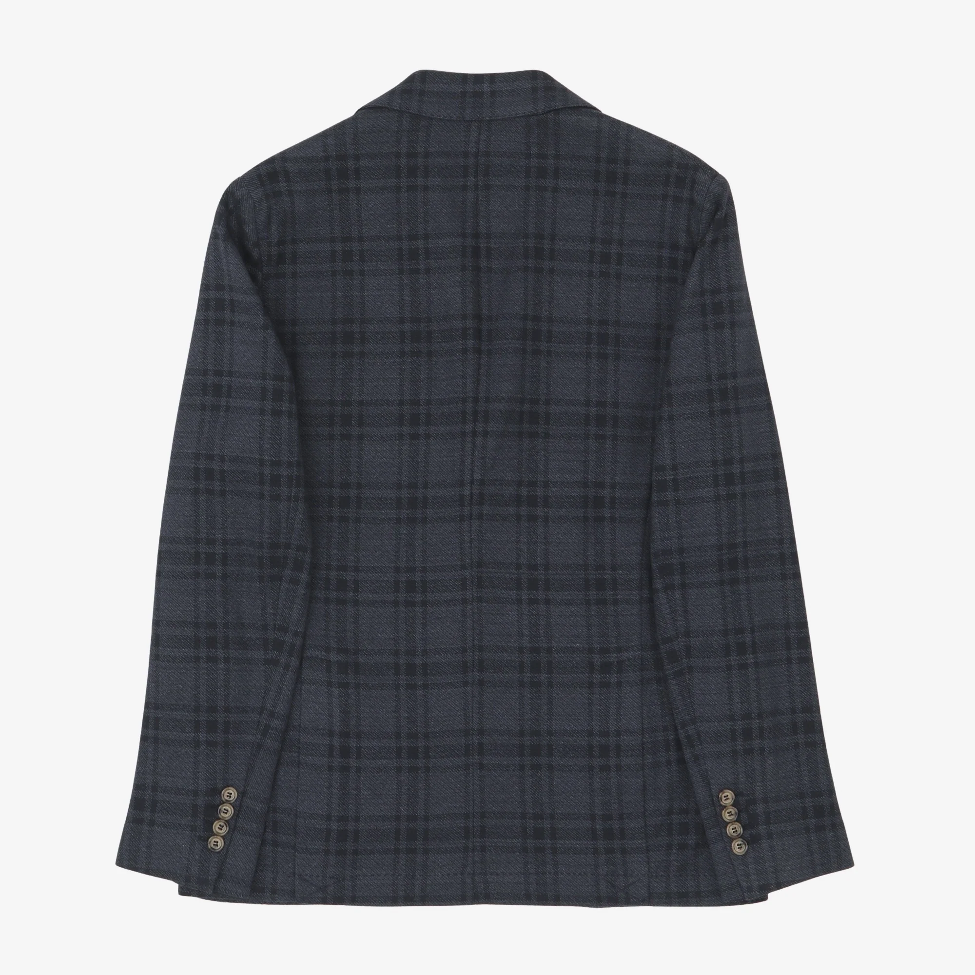 Linen Blend Check Blazer - Image 2