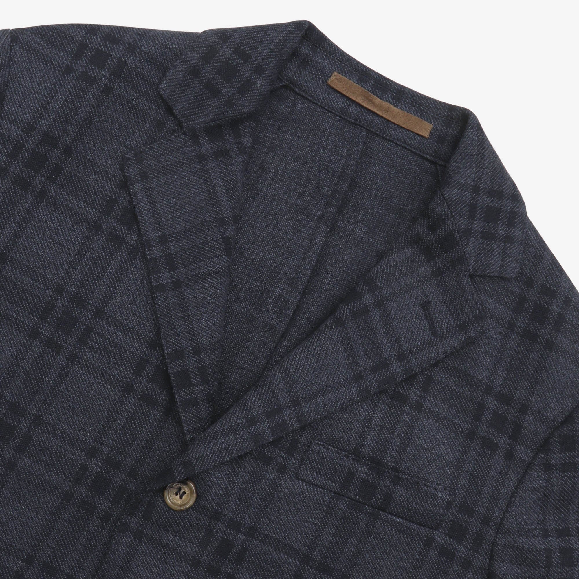 Linen Blend Check Blazer - Image 3