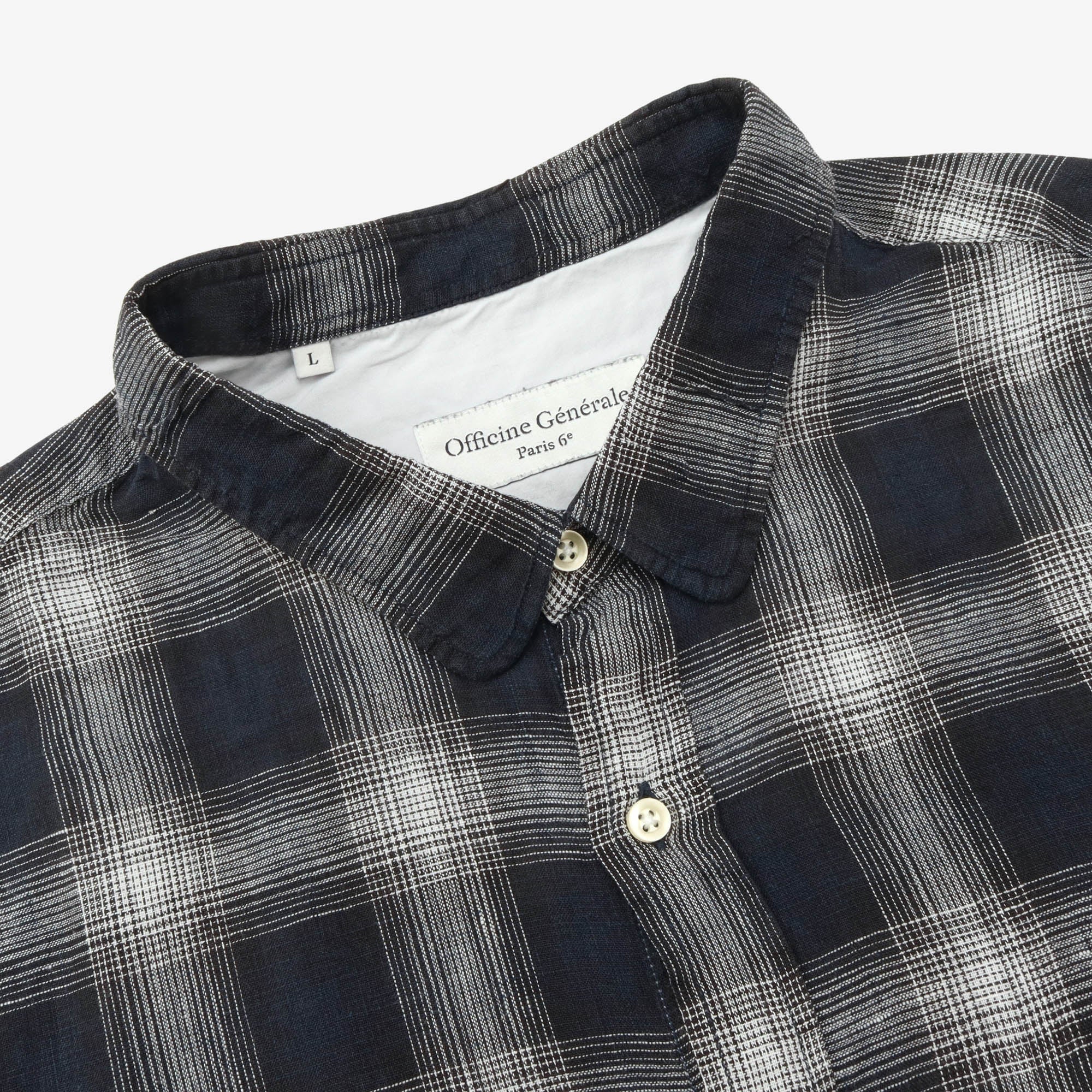 Linen Check Shirt - Image 3