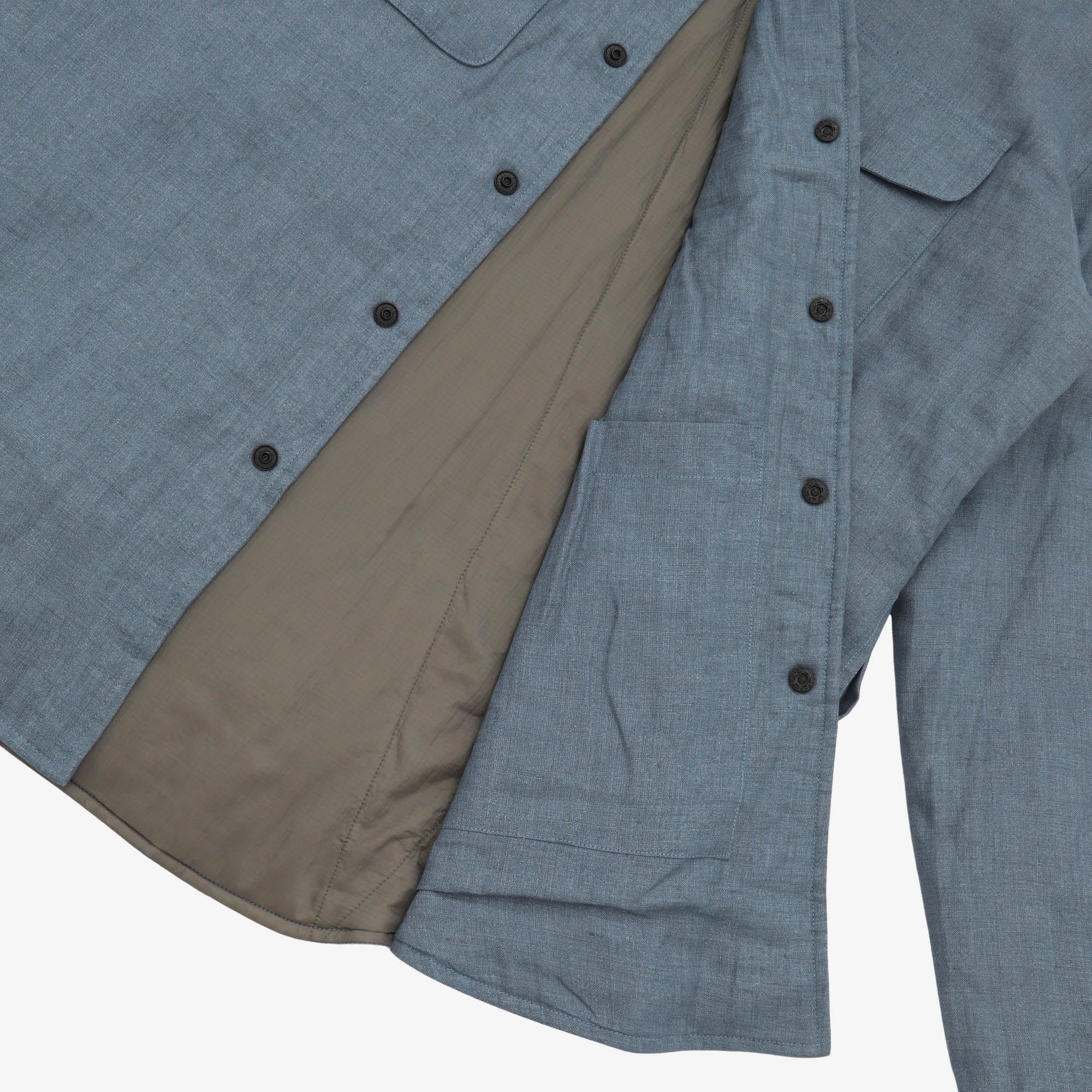 Linen Padded Shirt Jacket - Image 4