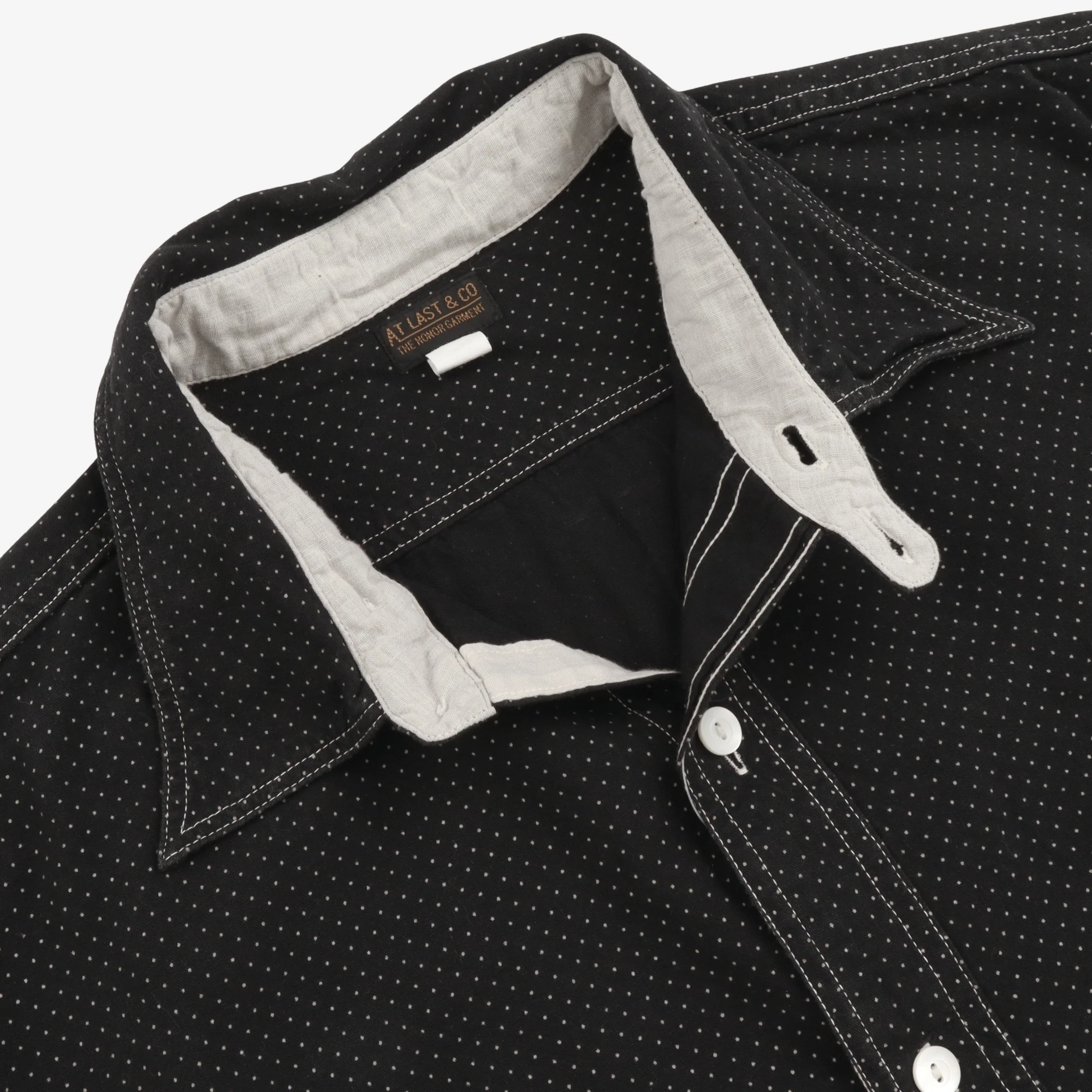 Lot 372 Polka Dot Chambray Shirt - Image 4